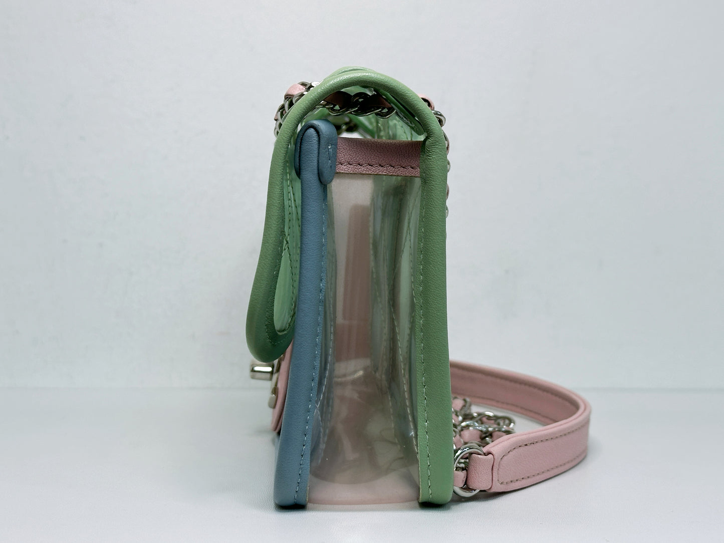 Chanel Coco Splash PVC Mini Flap Bag Green/Blue/Pink 25499 holo
