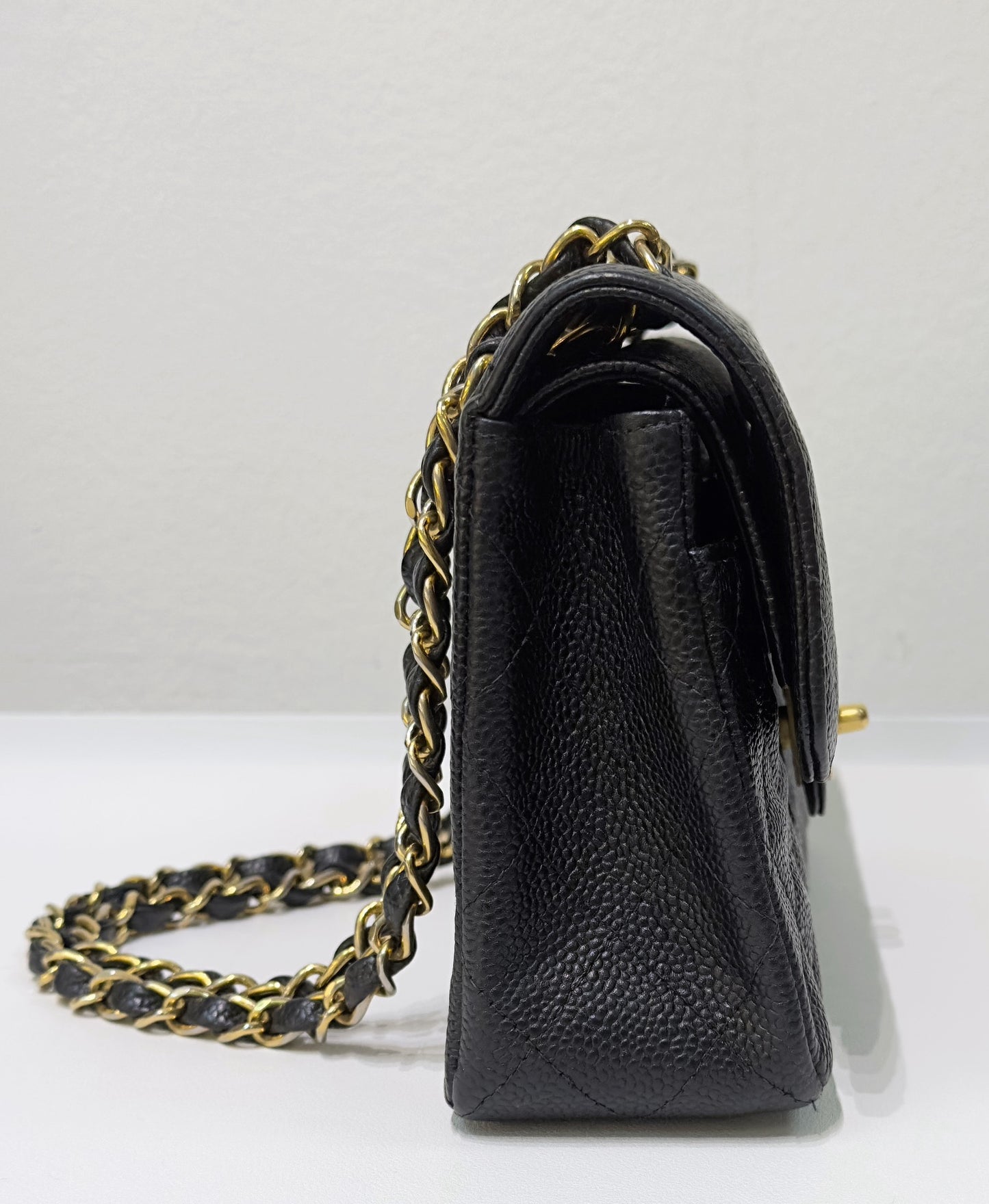 Chanel Small Classic Caviar Double Flap Black Bag GHW