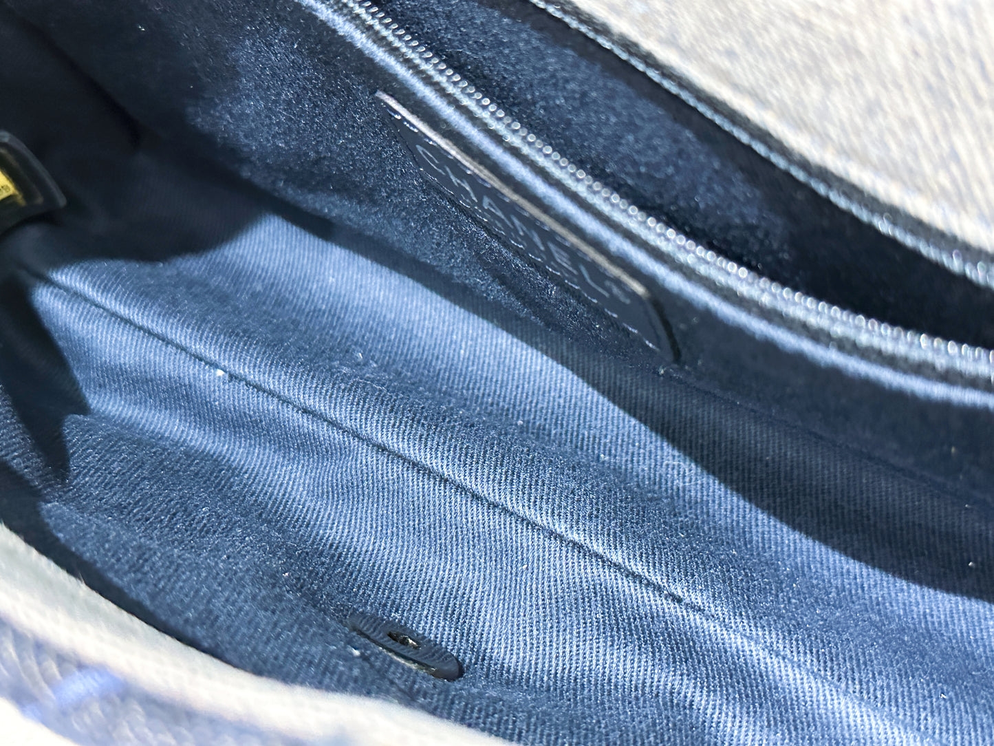 Chanel Blue Denim Paris Dallas Flap Bag Aged Silver Hardware, 2014