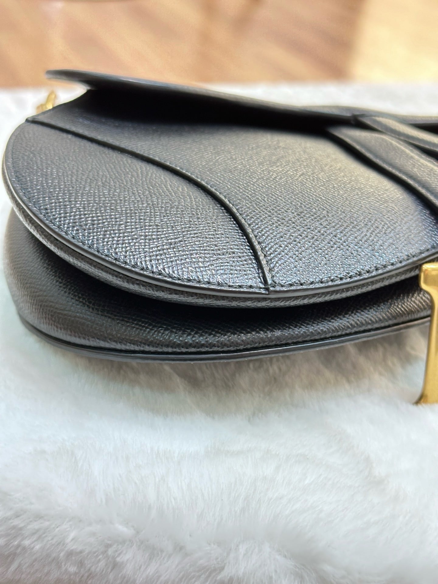 Christian Dior Meidum Leather Saddle Bag Black