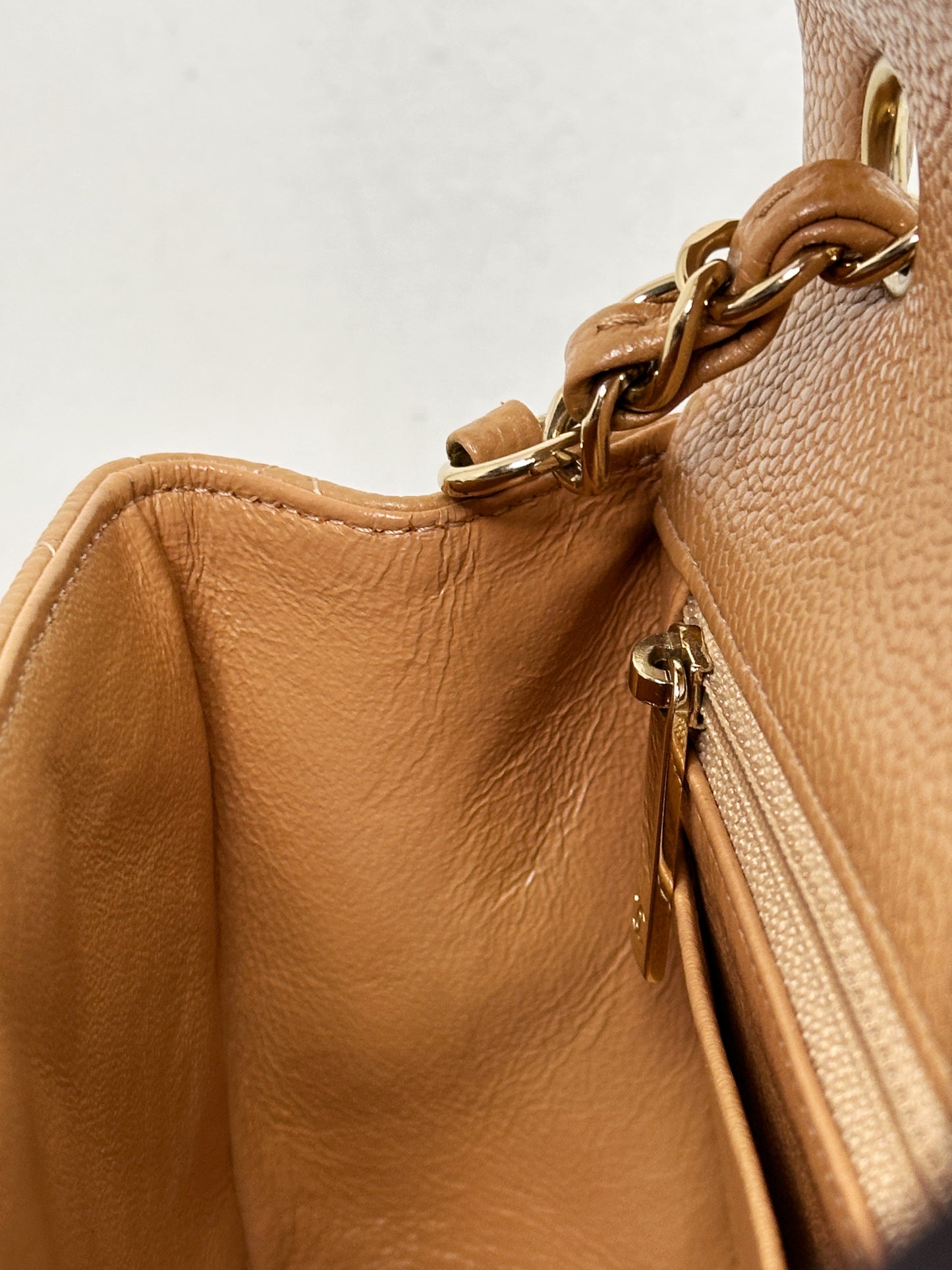 Chanel Classic Mini Rectangular Caviar Dark Beige Bag GHW 259 holo card (corner slightly touch)