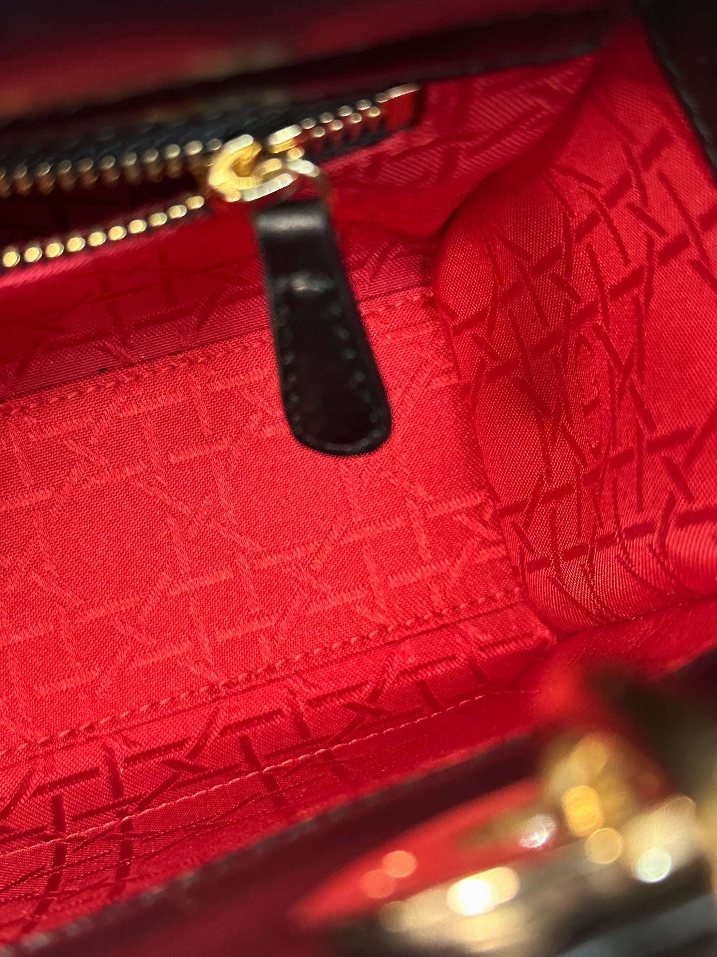 CHRISTIAN DIOR Lambskin Cannage Small My ABCDior Lady Dior Black GHW