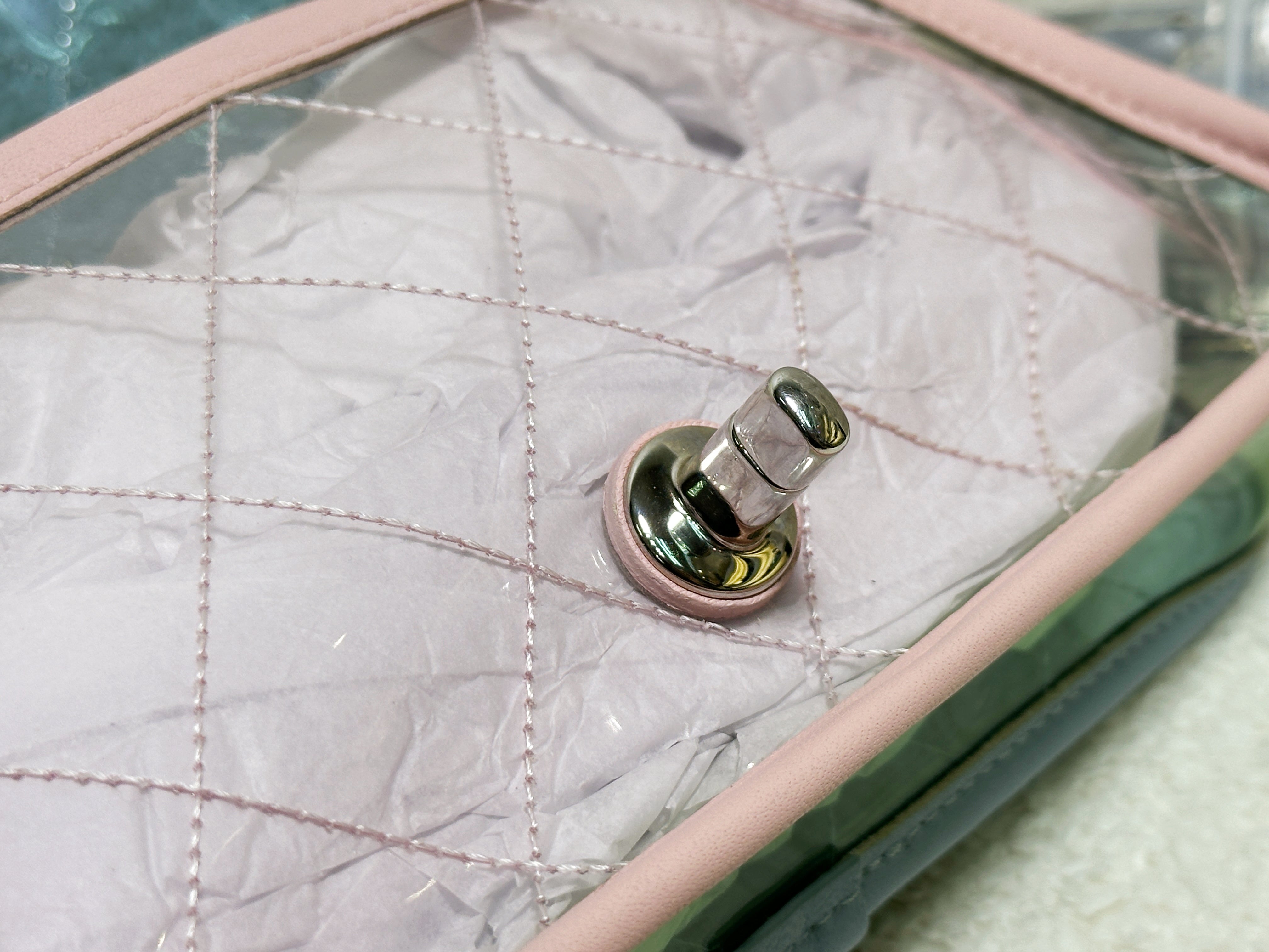 Chanel Coco Splash PVC Mini Flap Bag Blue/Pink/Green 25 holo