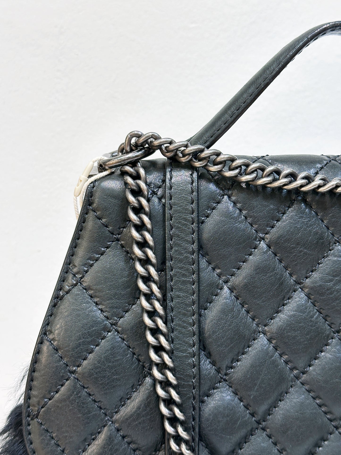 Chanel Paris-Dallas Double Flap Bag Quilted Calfskin and Fur Large