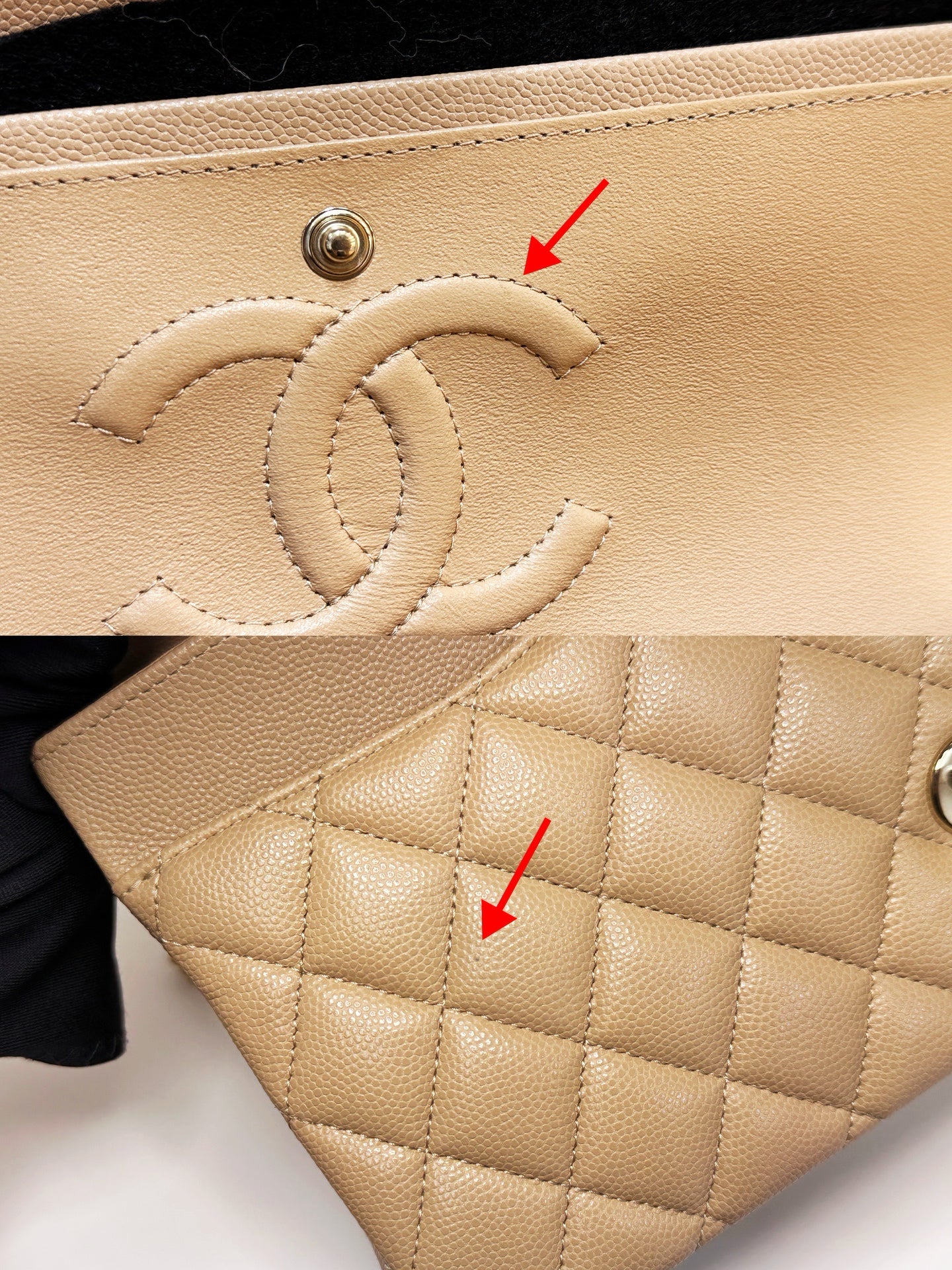 Chanel 19B Dark Beige Caviar Classic Quilted Classic Flap Medium LGHW