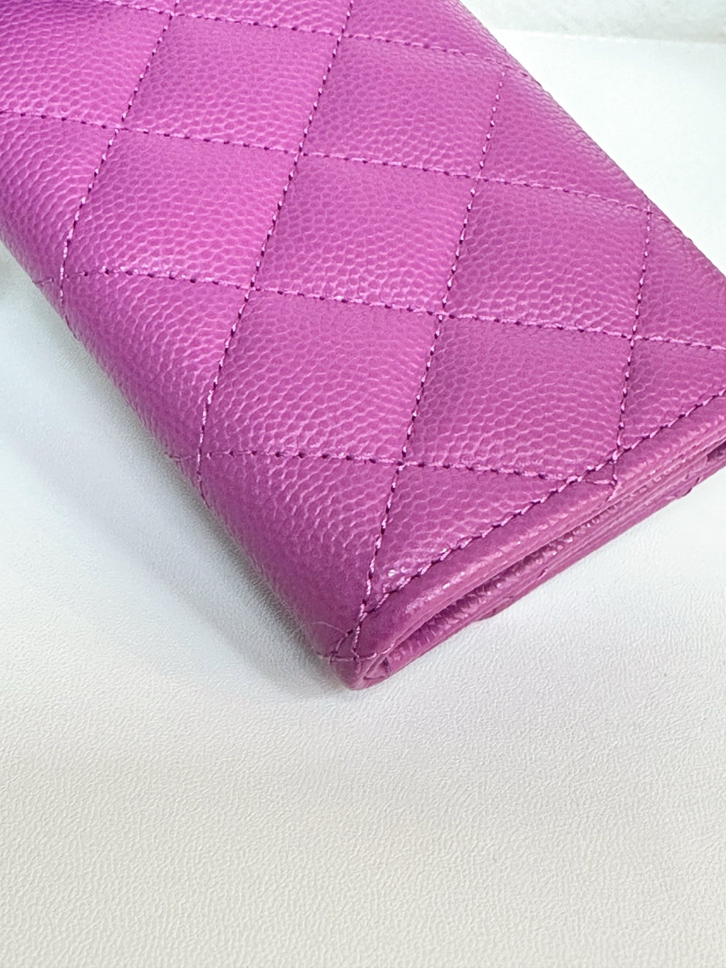 Chanel Card Holder Flag Bag 23B Purple