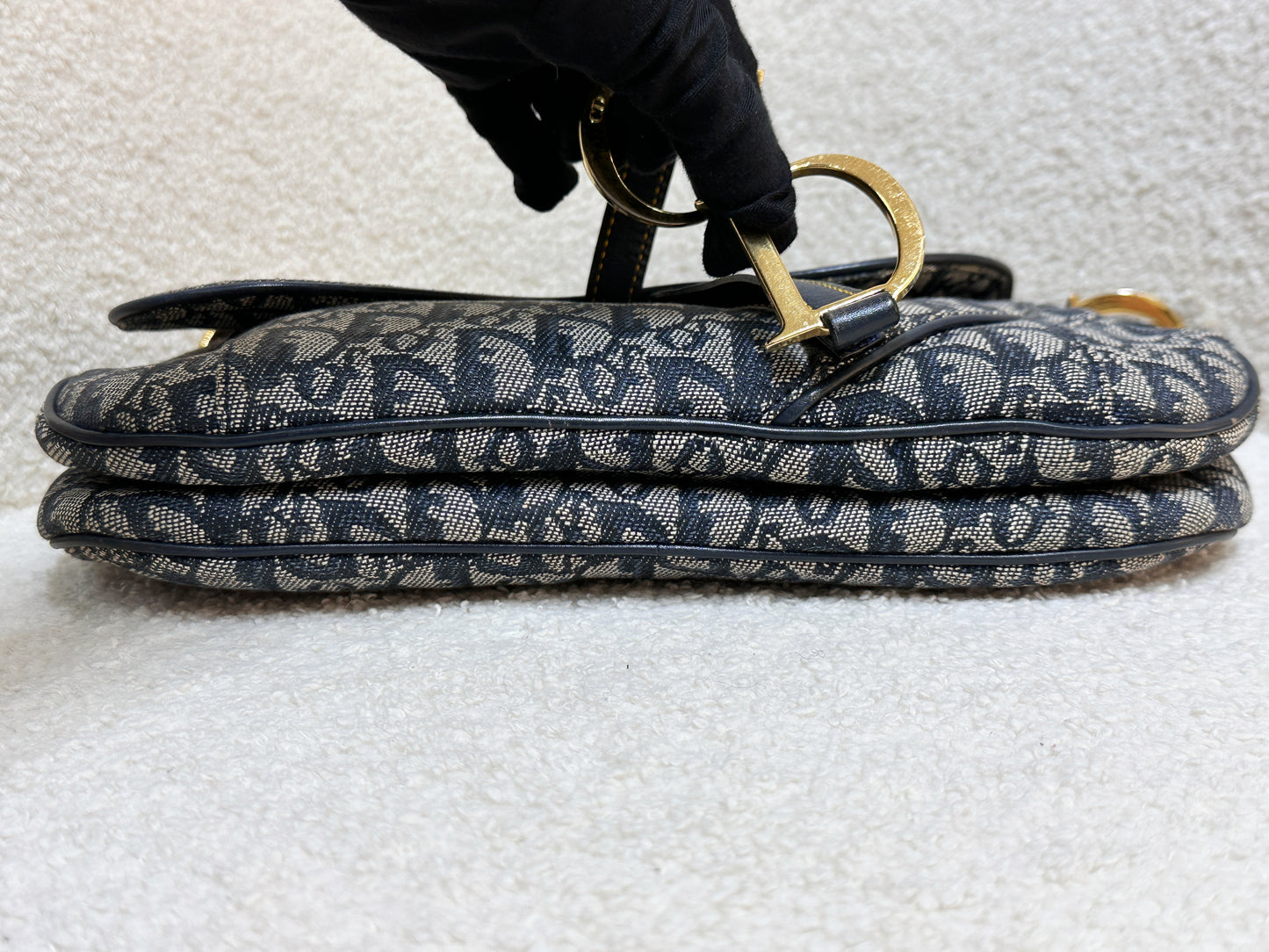 Christian Dior Double Saddle Canvas Navy blue 2001 year