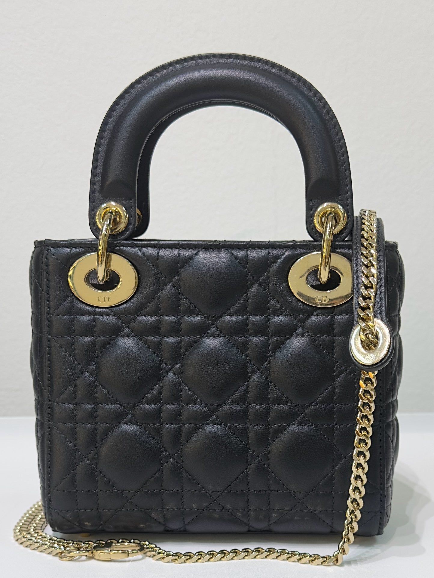 Christian Dior Mini Lambskin Cannage Lady Dior Black