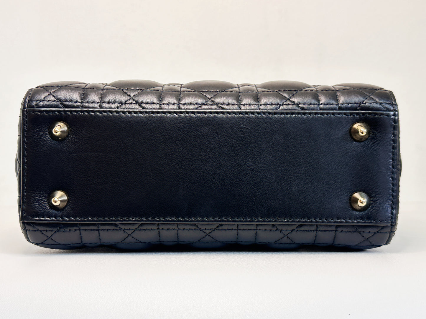 CHRISTIAN DIOR Lambskin Cannage Small My ABCDior Lady Dior Black GHW