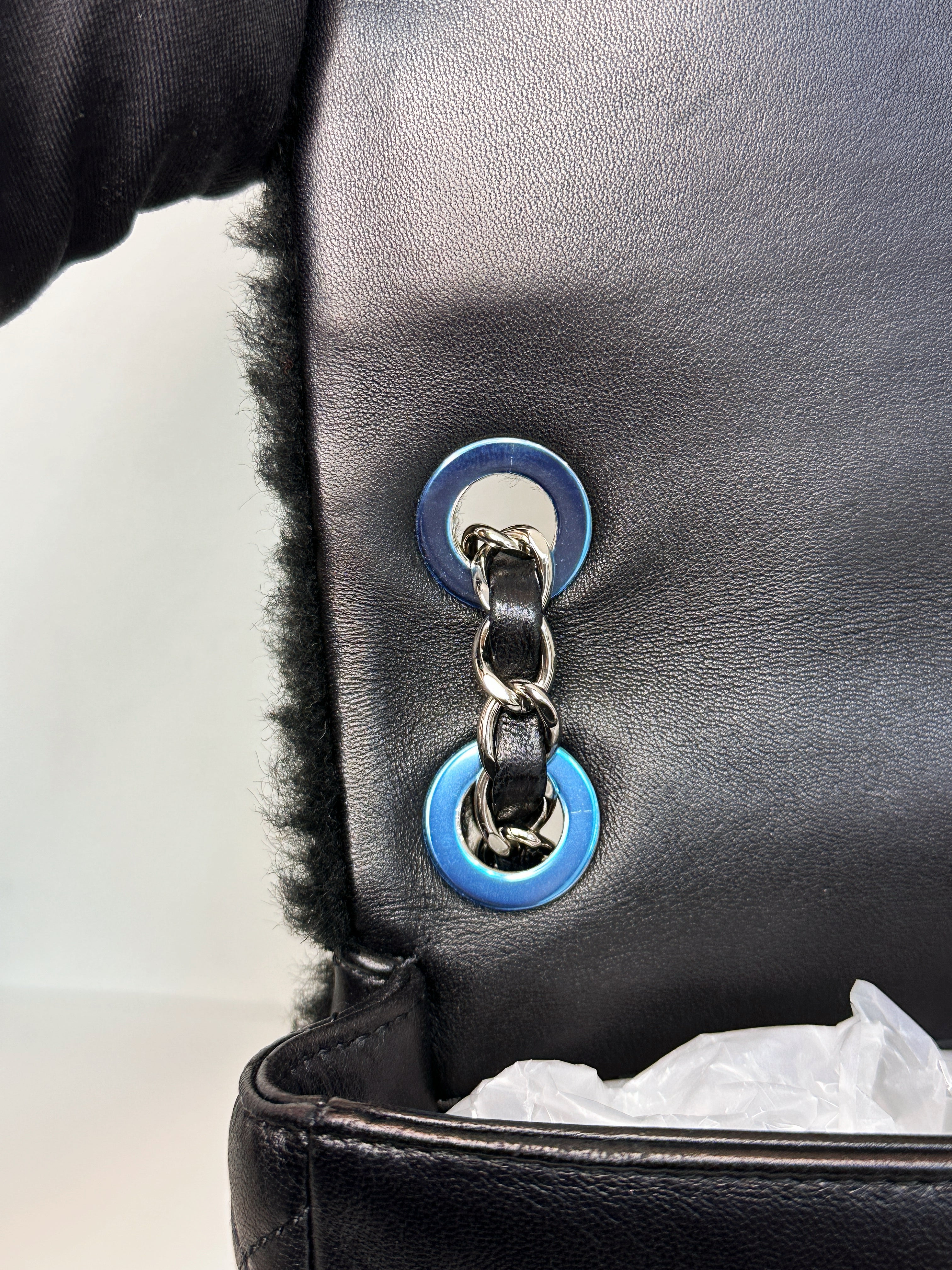 Chanel Medium Classic Flap Pop Art No. 5 Caption Comic Lambskin Black Multicolor Bag 2012 holo card