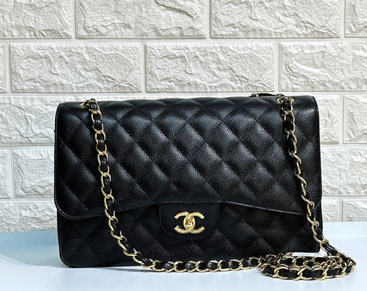 Chanel Jumbo Classic Double Flap Bag Black Caviar GHW