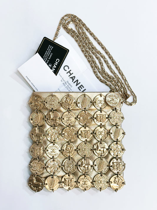 Chanel 18C Gold Medal Evening in Greece Bag Style 2488 holo card