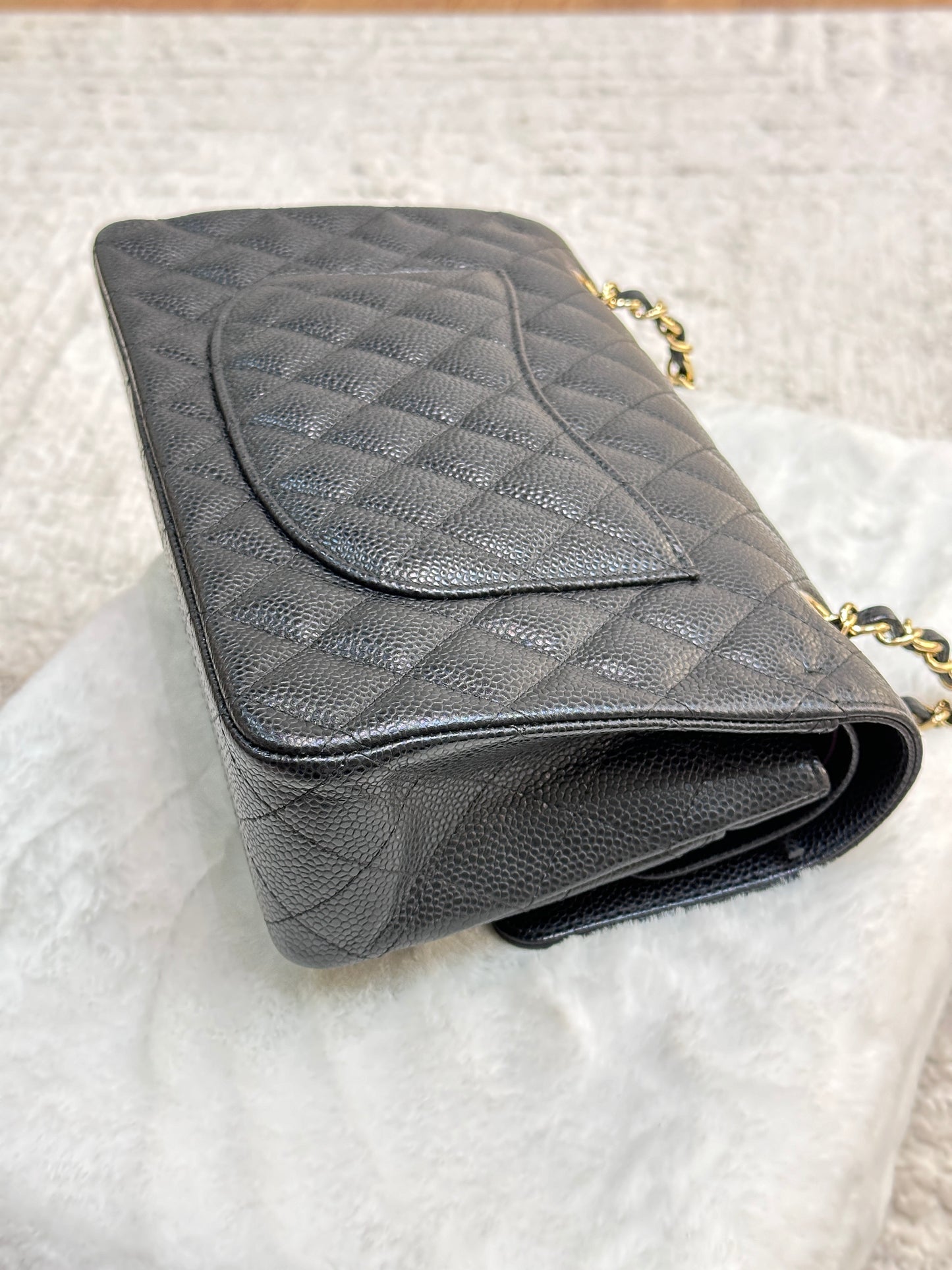 Chanel Medium Classic Caviar Double Flap Black GHW