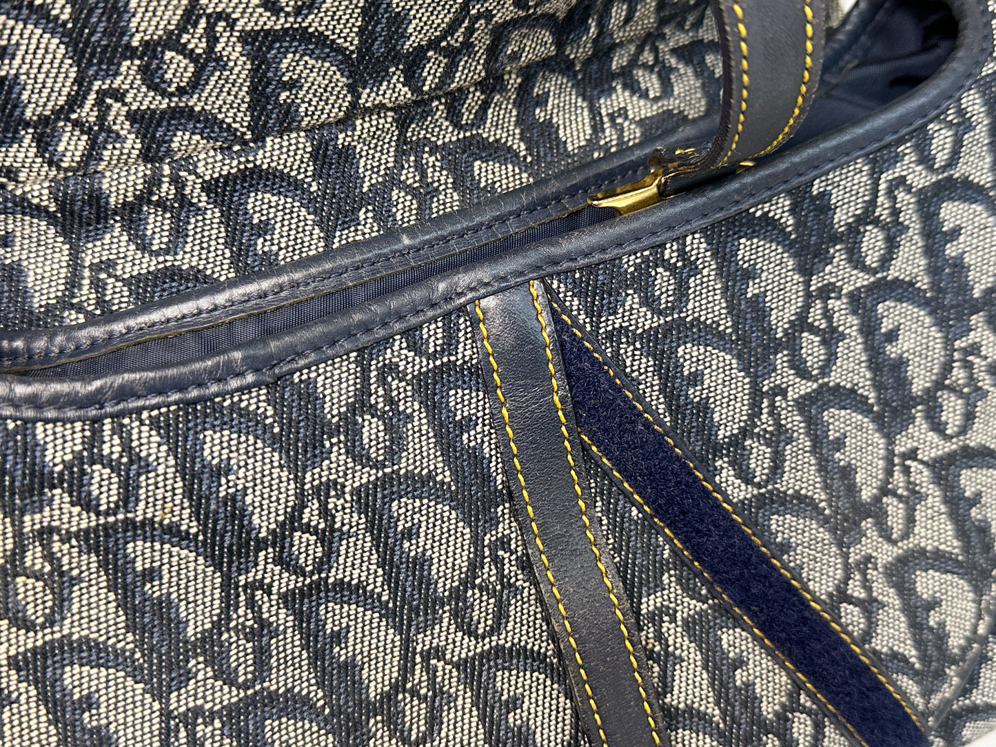 Christian Dior Double Saddle Canvas Navy blue 2001 year