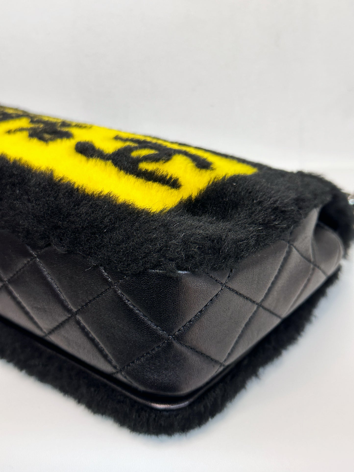 Chanel Medium Classic Flap Pop Art No. 5 Caption Comic Lambskin Black Multicolor Bag 2012 holo card