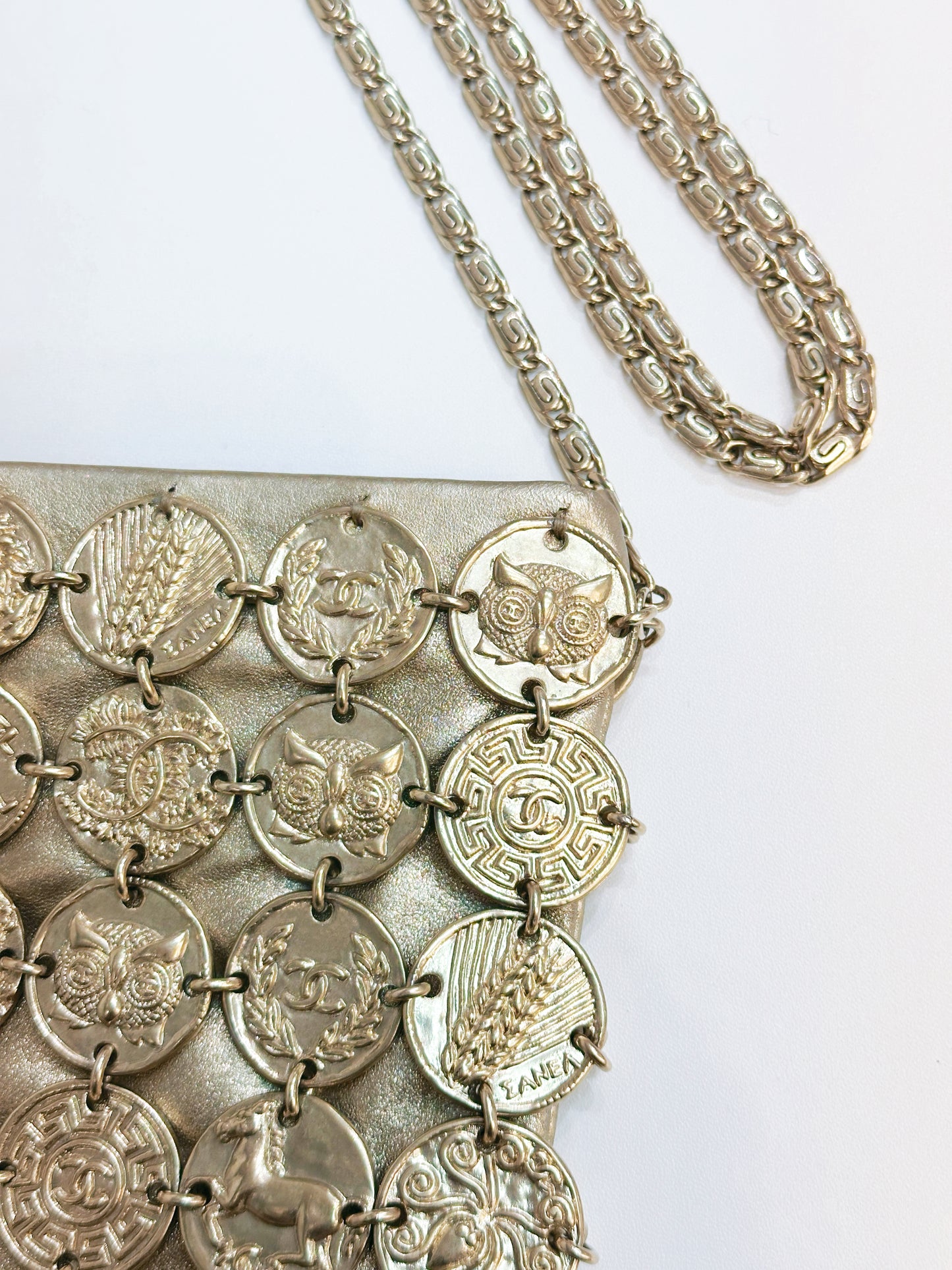 Chanel 18C Gold Medal Evening in Greece Bag Style 2488 holo card