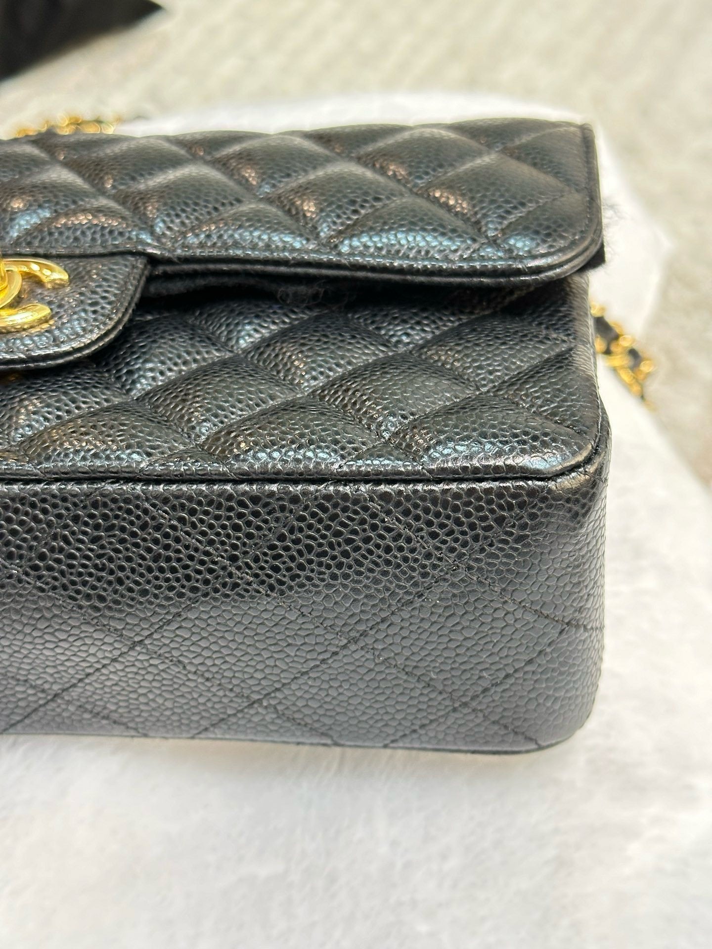 Chanel Small Classic Quilted Caviar Double Flap Bag Black