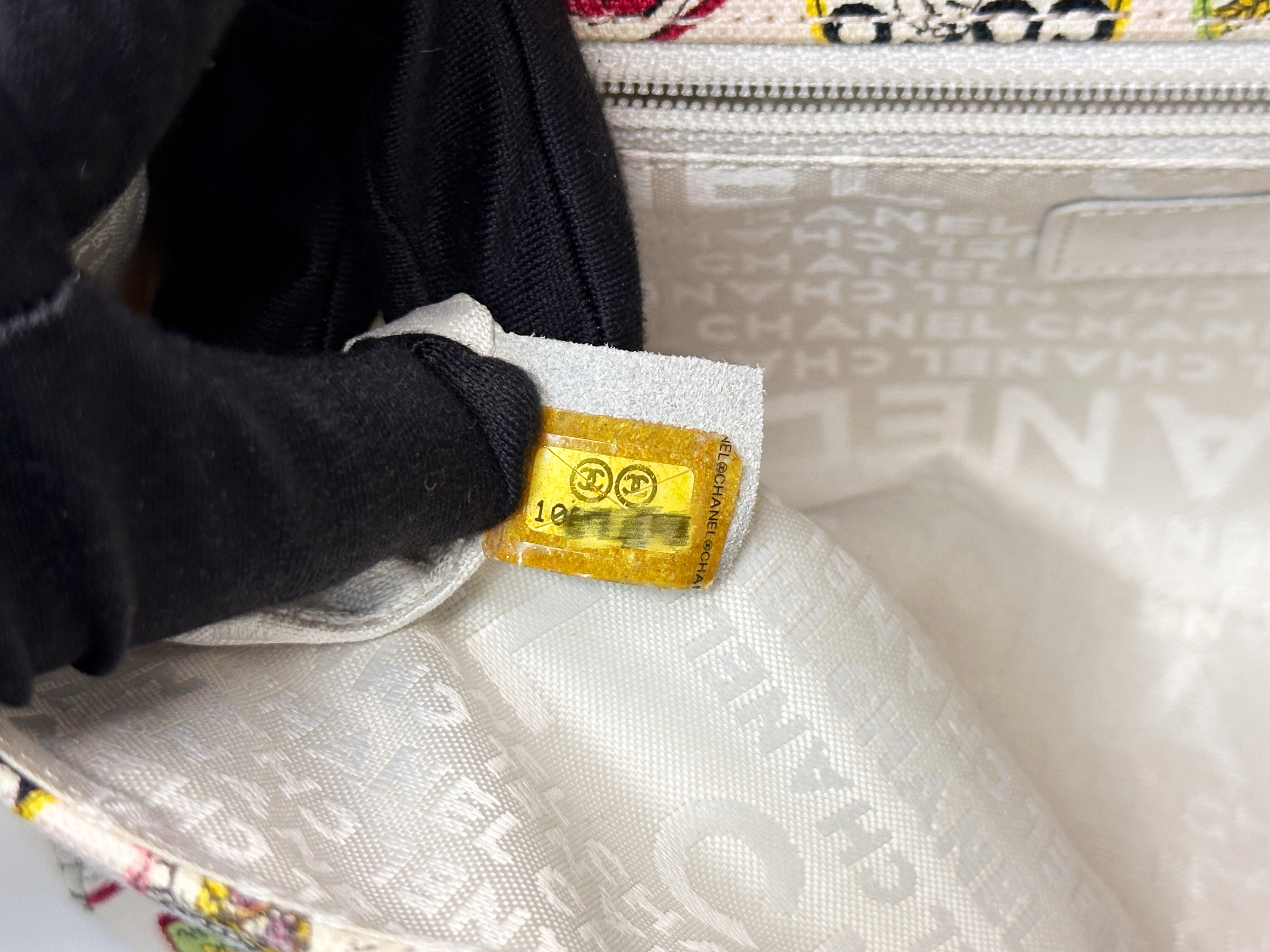 Chanel Valentine Coco Heart Motif Printed Pink Canvas East West Flap Bag 1064 holo