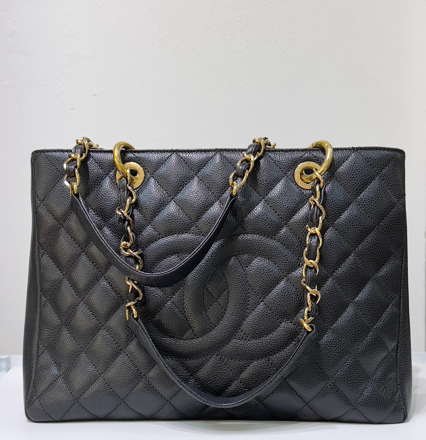 Chanel Caviar Grand Shopping Tote GST Black GHW