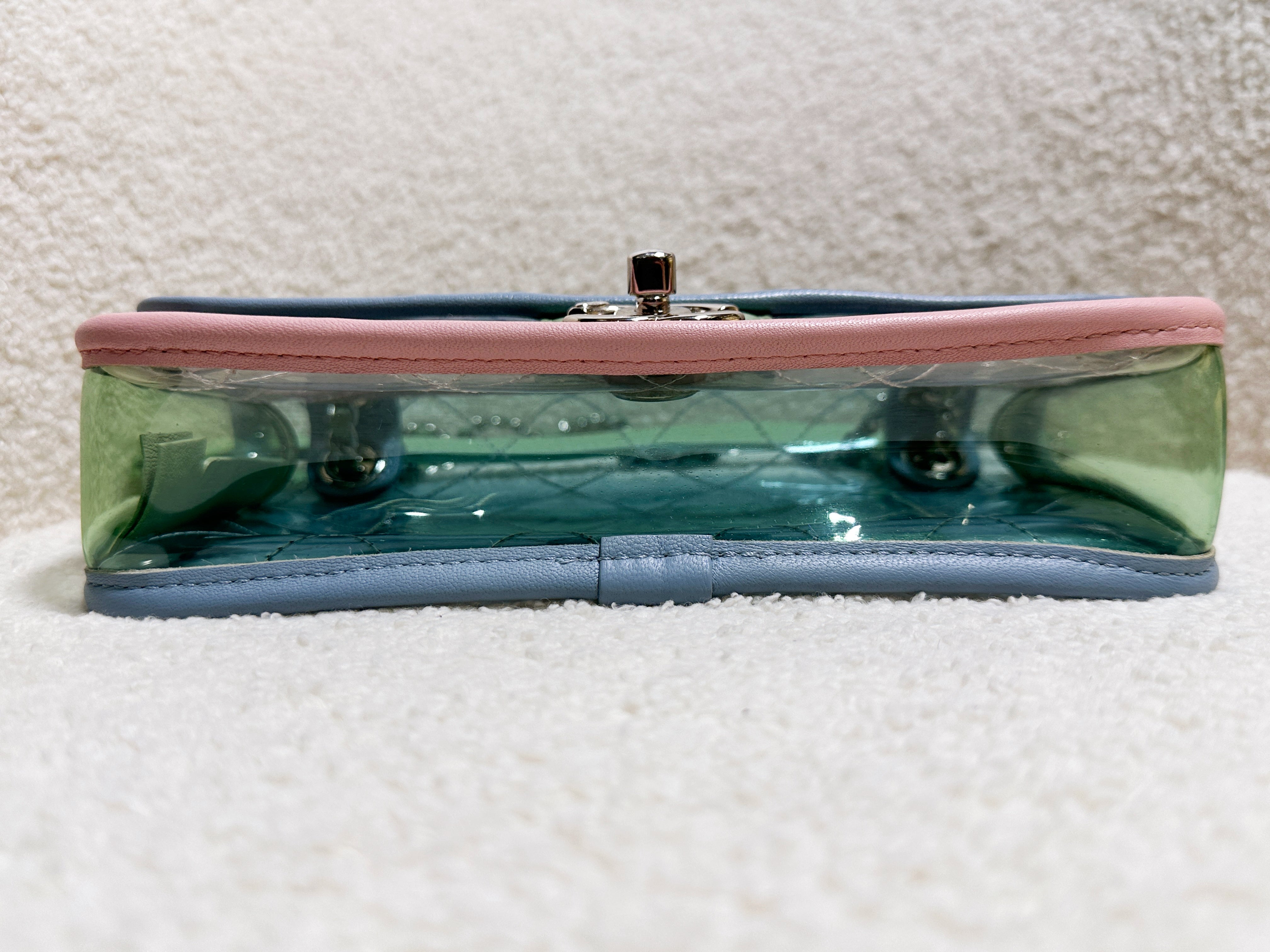 Chanel Coco Splash PVC Mini Flap Bag Blue/Pink/Green 25 holo