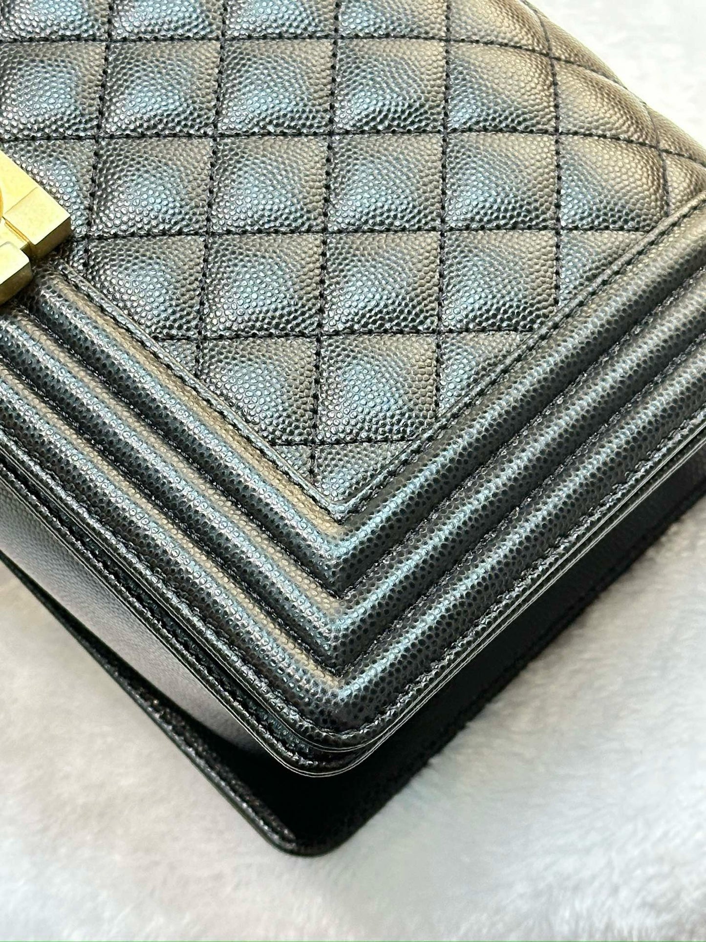 Chanel Medium Caviar LeBoy Bag Black GHW