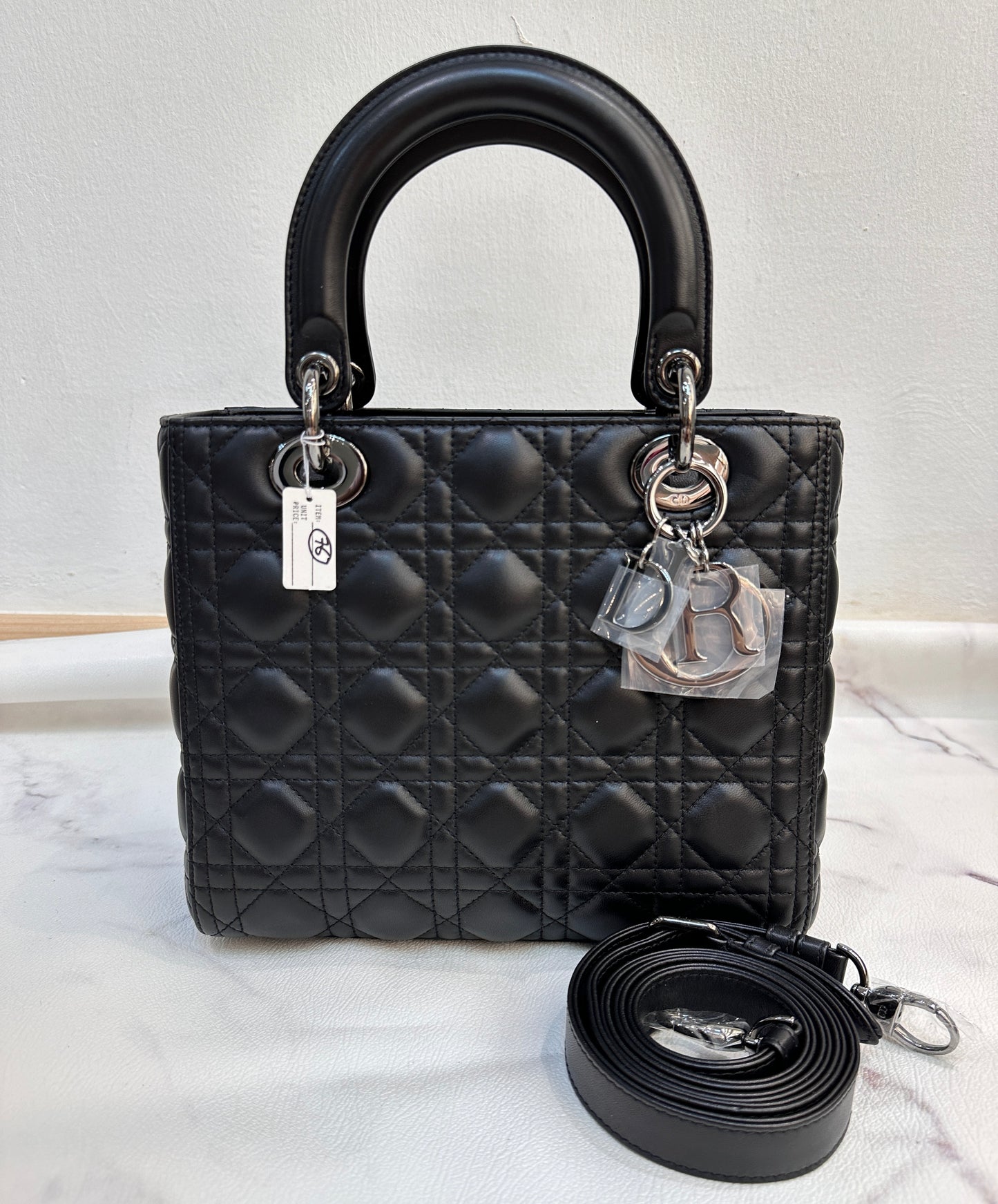 Medium Lady Dior Bag Black Gary Cannage Lambskin