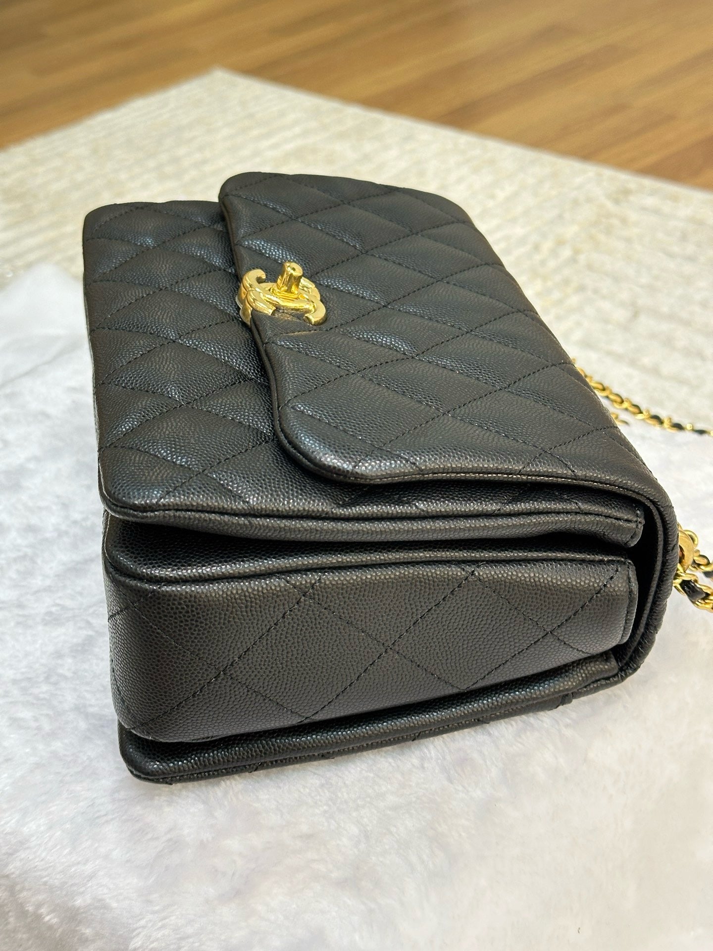 Chanel Caviar Quilted Coco First Flap Black 22K