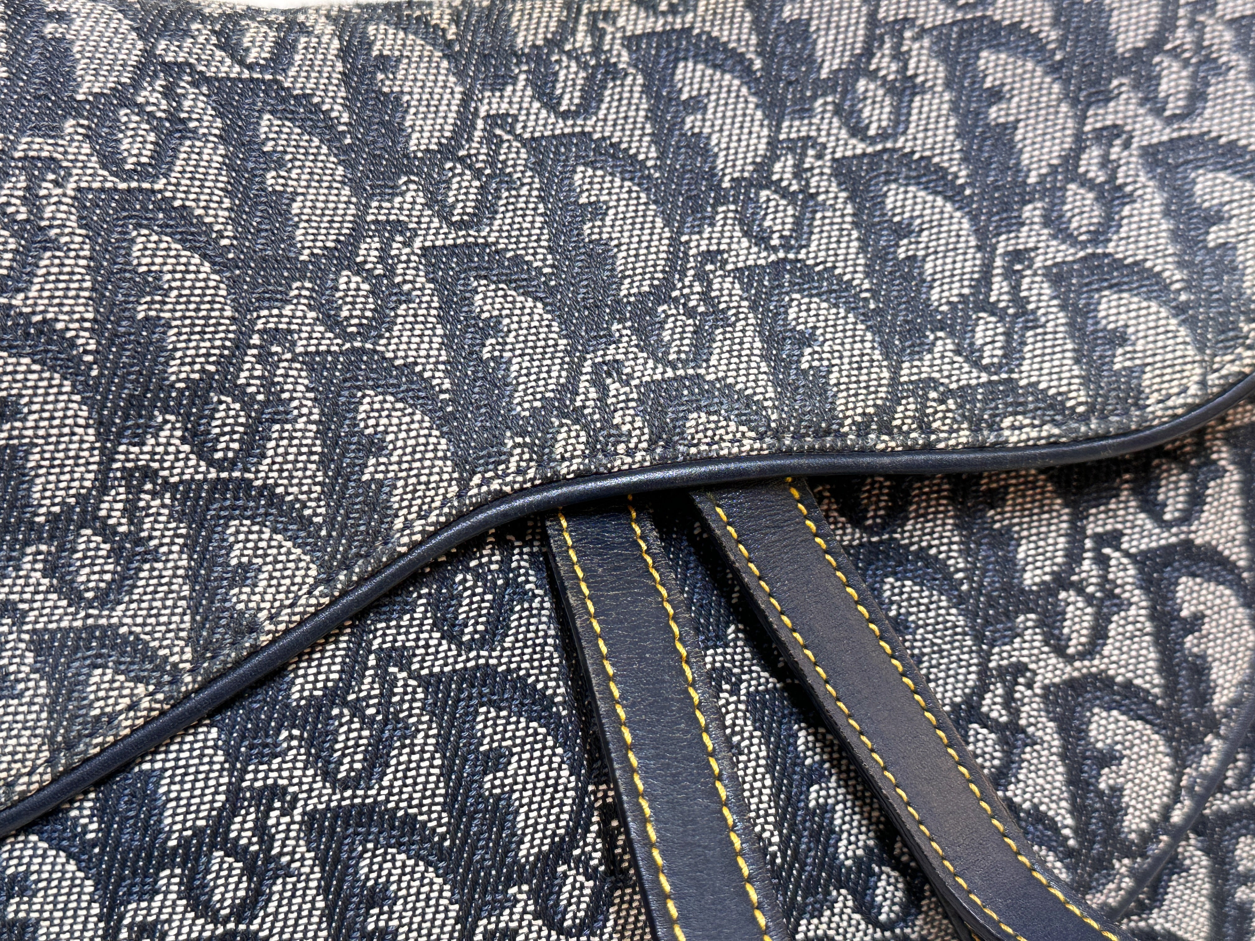 Christian Dior Double Saddle Canvas Navy blue 2001 year