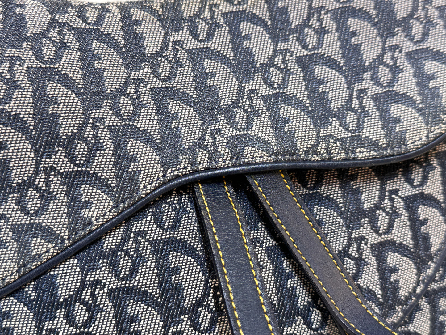 Christian Dior Double Saddle Canvas Navy blue 2001 year