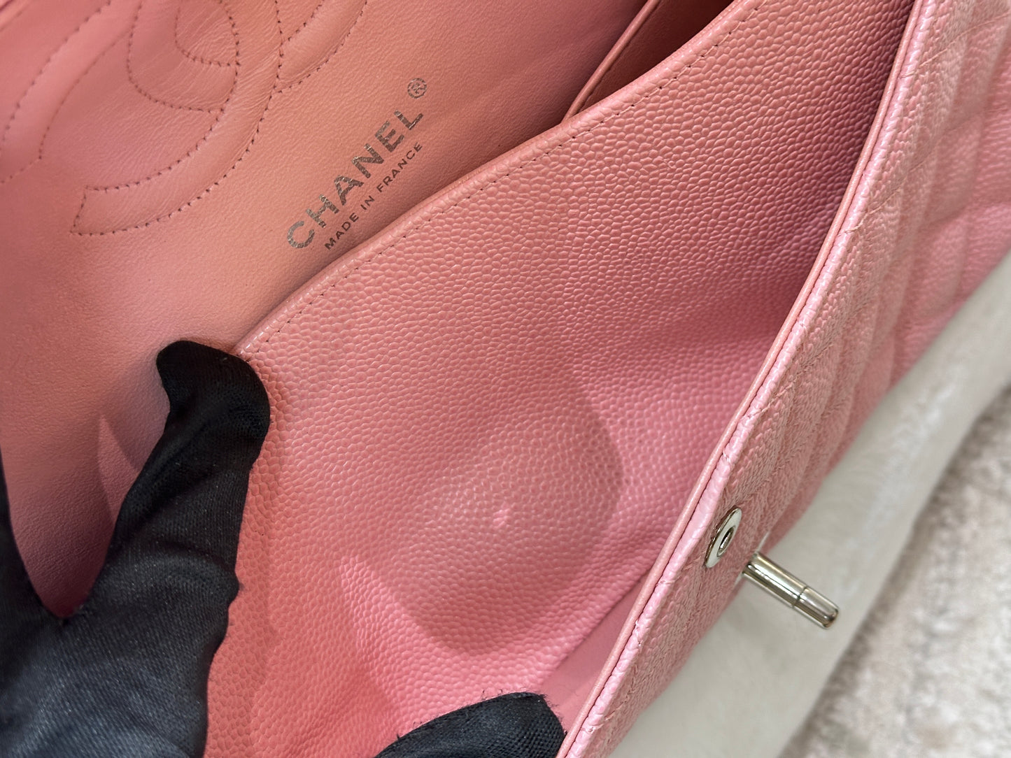 Chanel Medium Caviar Classic Double Flap Pink