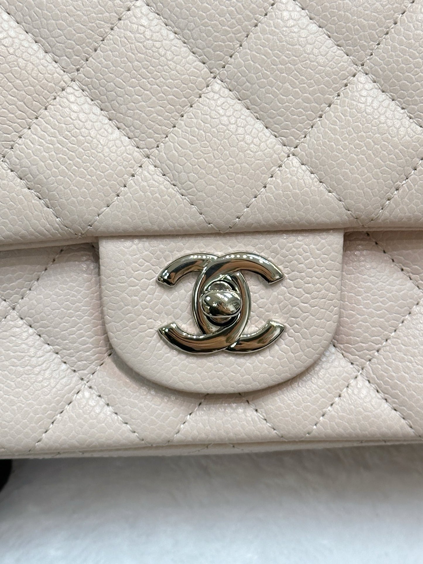 Chanel Mini Rectangular Classic Quilted Caviar Sakura Pink SHW 14C