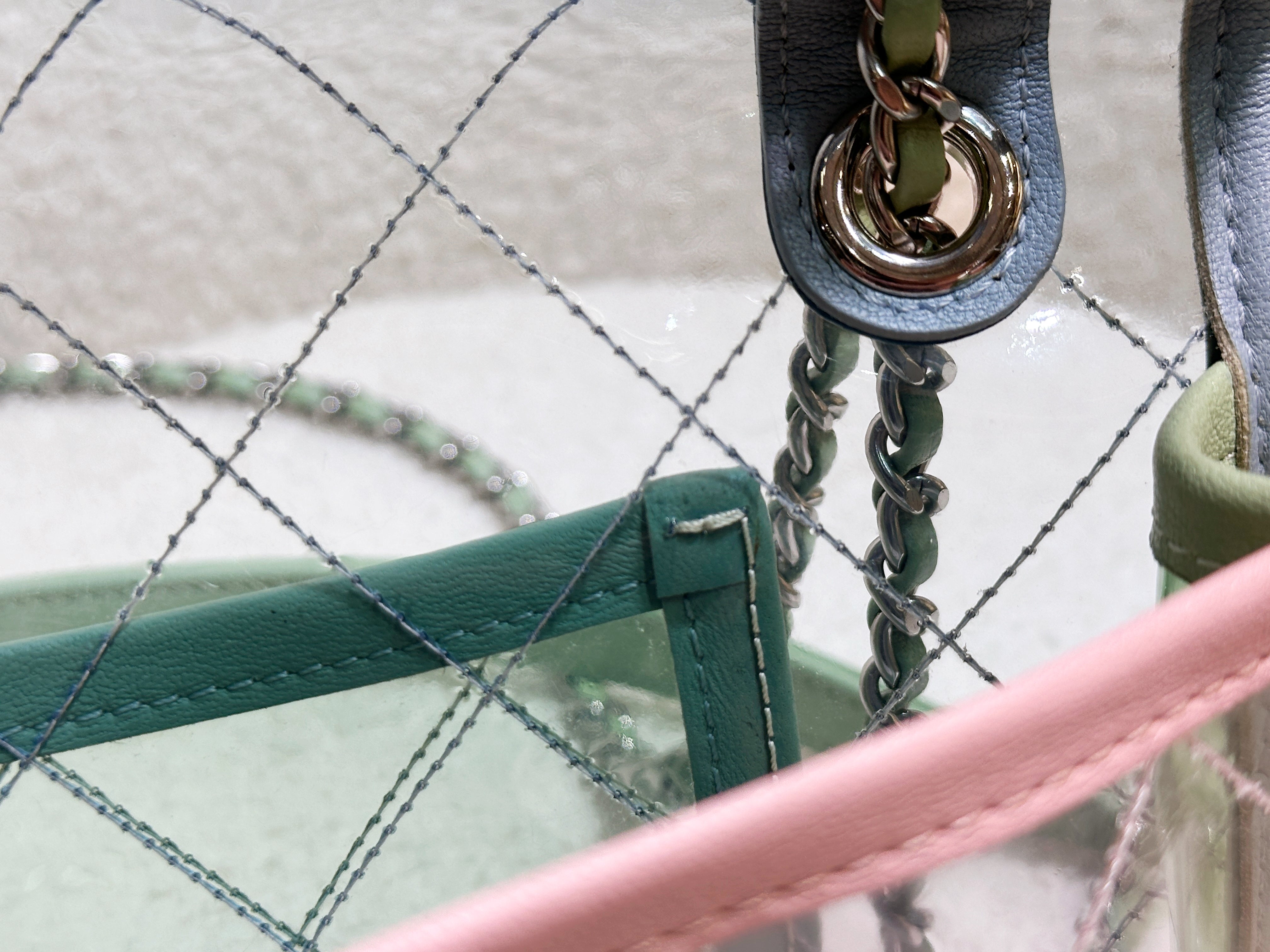 Chanel Coco Splash PVC Mini Flap Bag Blue/Pink/Green 25 holo