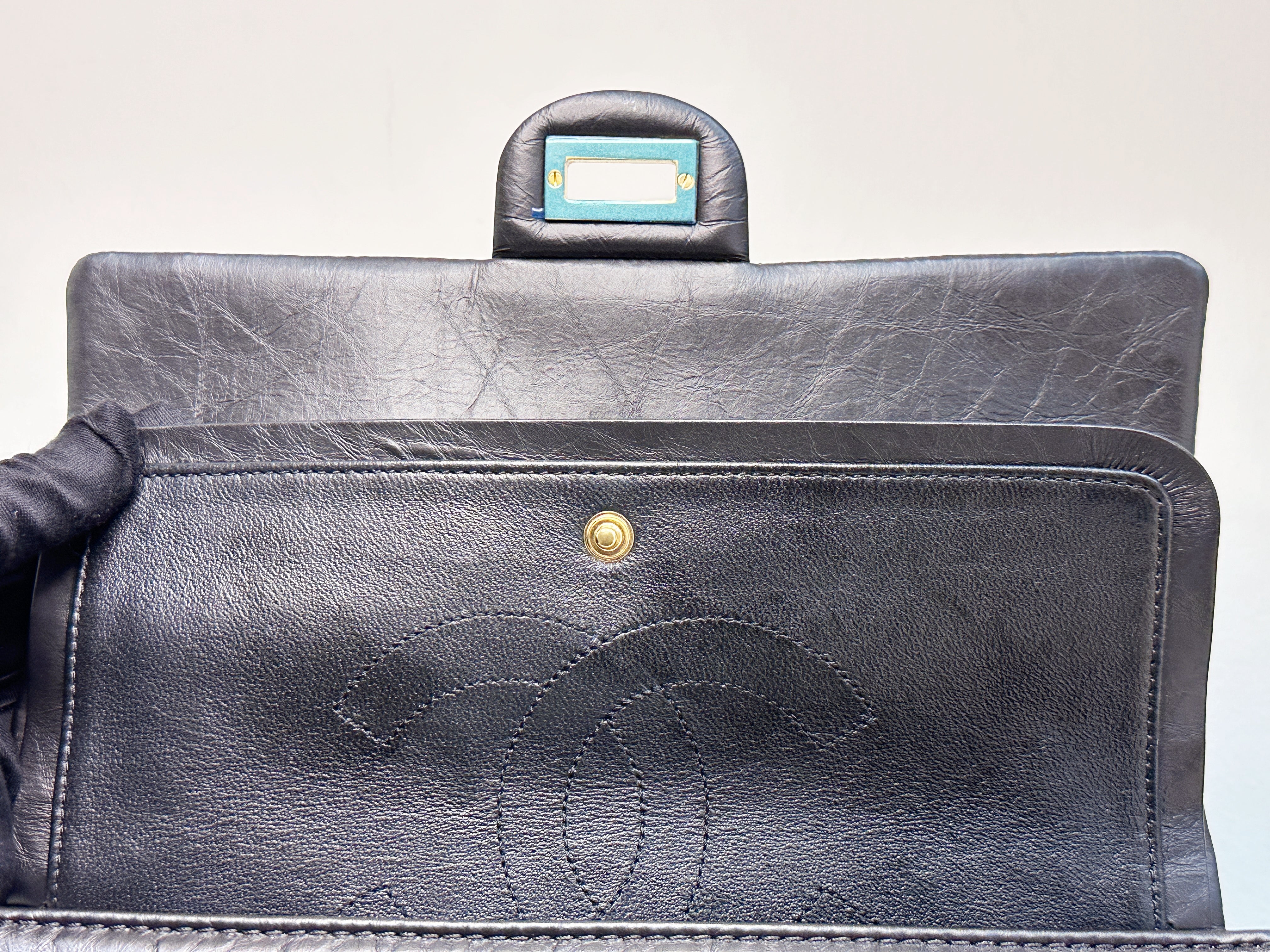 Chanel Small 2.55 Reissue Aged Calfskin Lucky Charms 225 Flap Black GHW