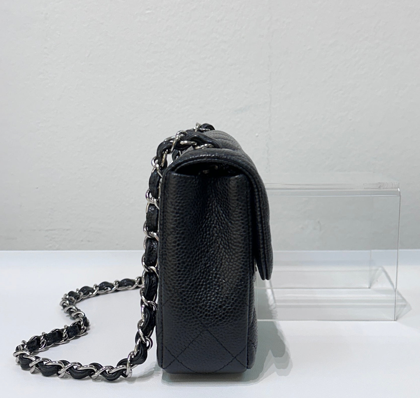 Chanel Caviar East West Flap Bag Black SHW