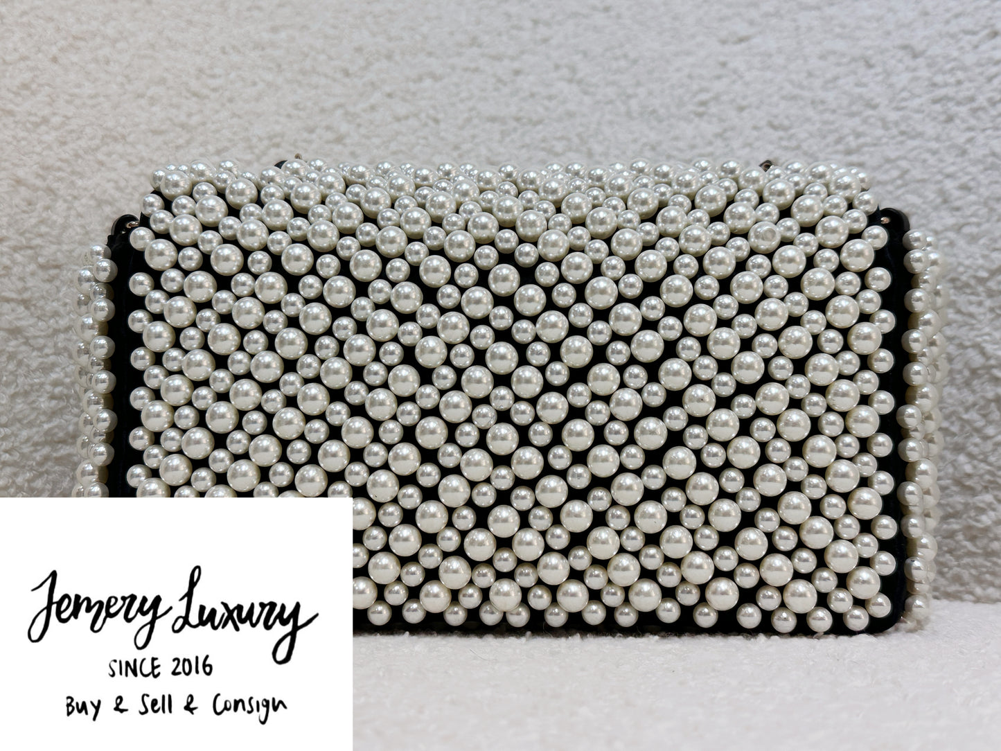 Chanel 19S Pearl On Flap Mini Rectangular Bag LGHW 2750 holo card