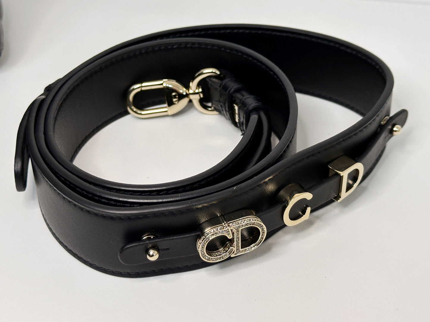 Christian Dior Small Cannage Lambskin My Lady Dior ABC Bag Black GHW
