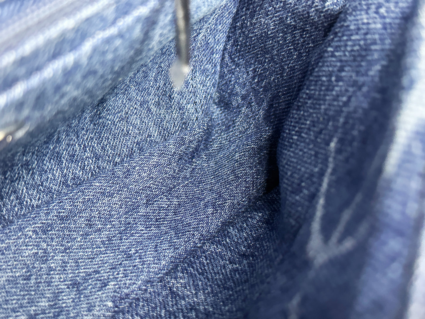 Chanel 20B Medium Blue Denim Quilted CC Single Flap SHW 3045 holo card