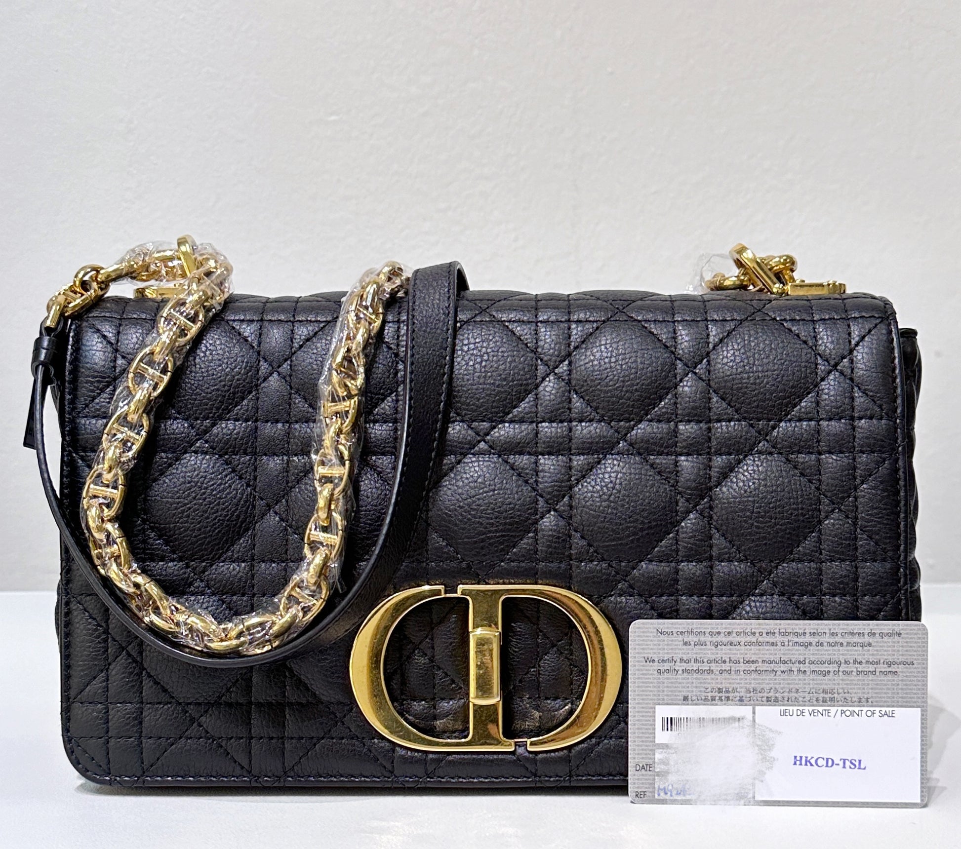 Dior Medium Caro Bag Supple Cannage Calfskin Black GHW – Jemeryluxury