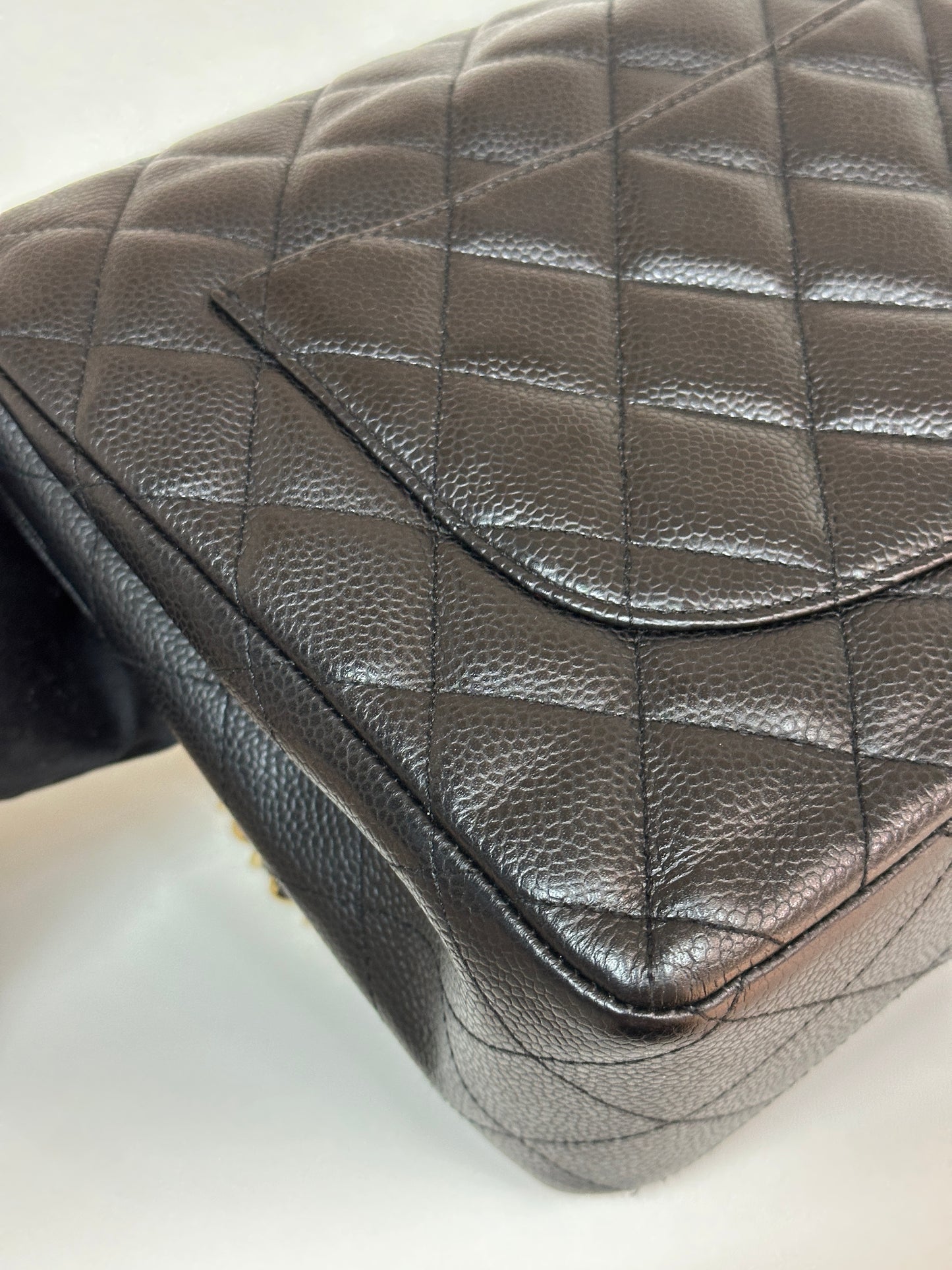 Chanel Jumbo Classic Single Flap Caviar Leather Black 1249 holo