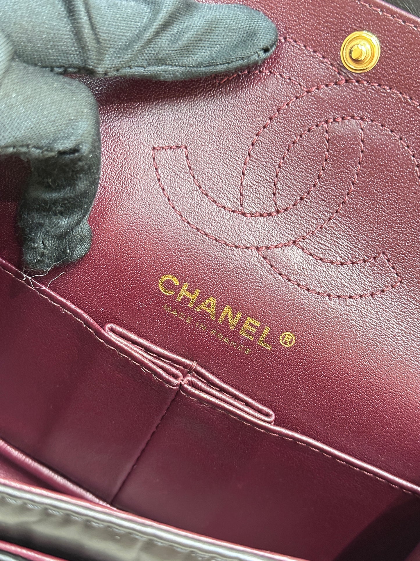 Chanel Aged Calfskin Lucky Charms 2.55 Reissue 224 Flap Black GHW