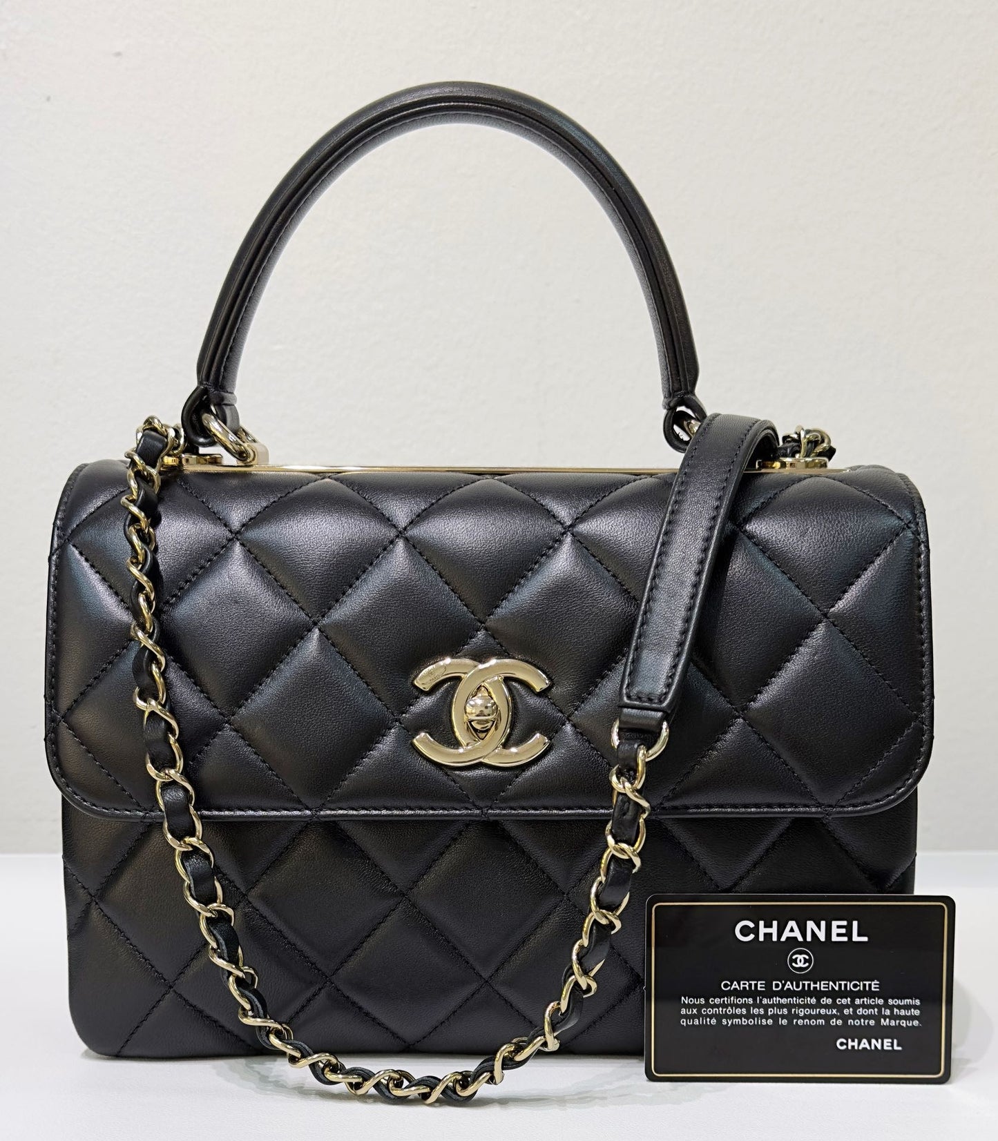 Chanel Small Trendy Flap Bag Black LGHW