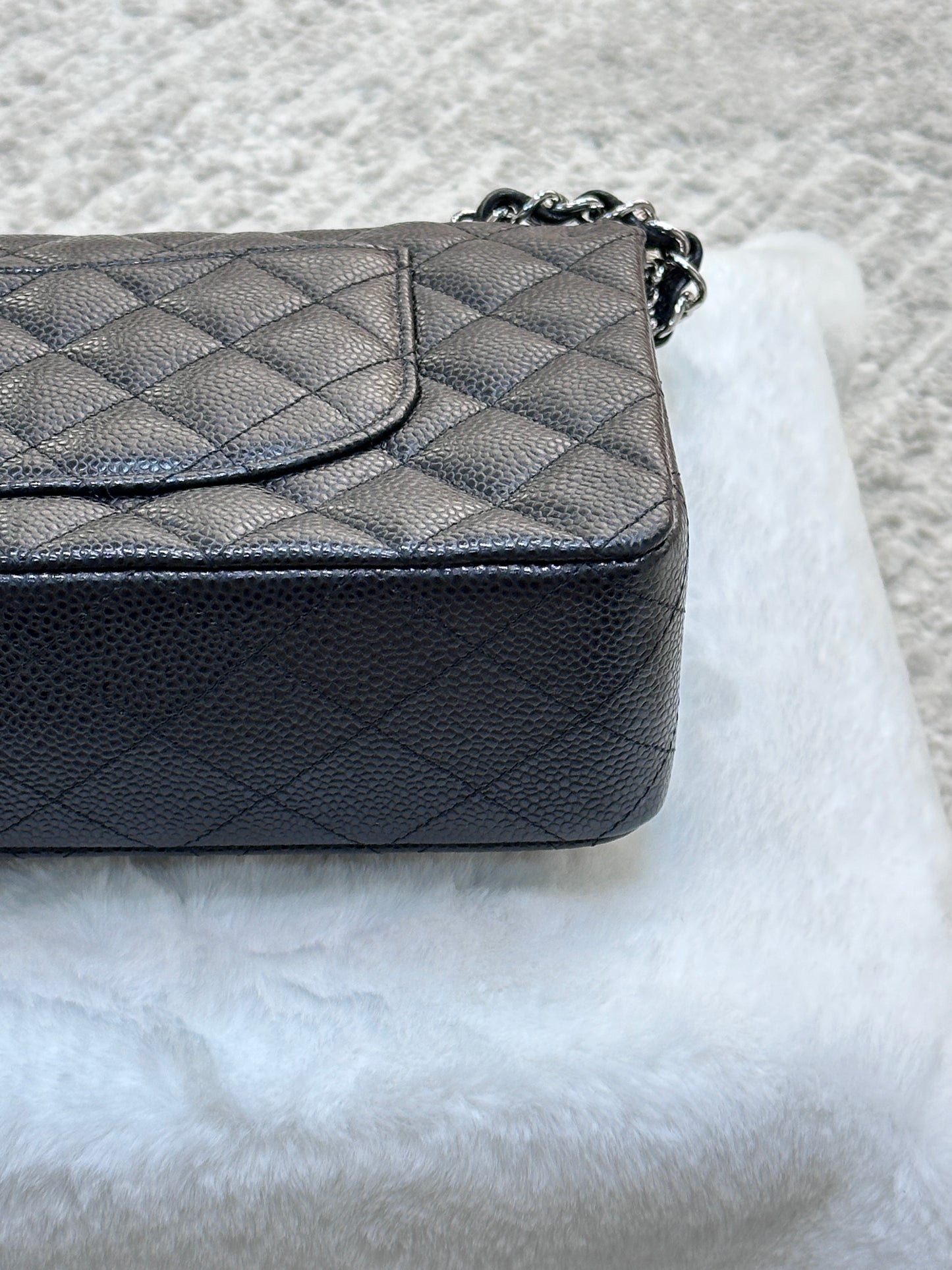 Chanel Medium Classic Flap Bag Caviar Black SHW