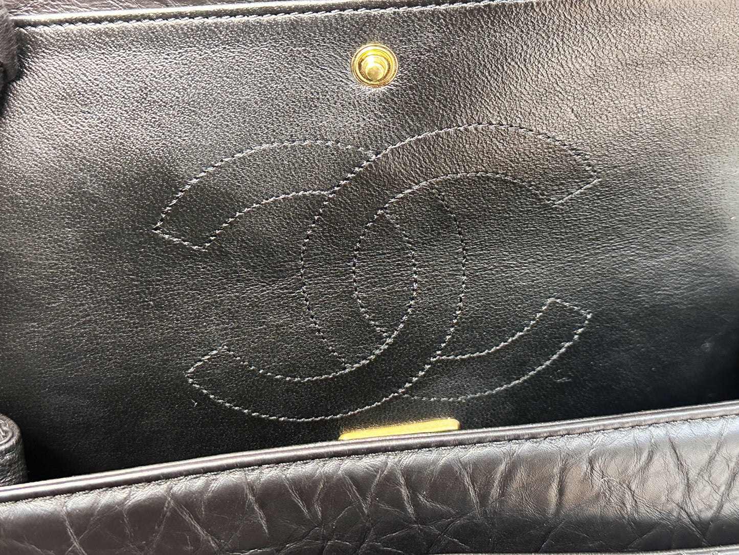 Chanel Small 2.55 Reissue Aged Calfskin Lucky Charms 225 Flap Black GHW