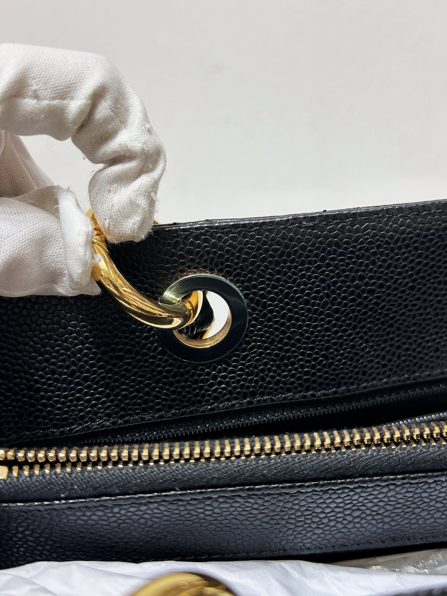 Chanel Caviar Grand Shopping Tote GST Black GHW 2021 holo card