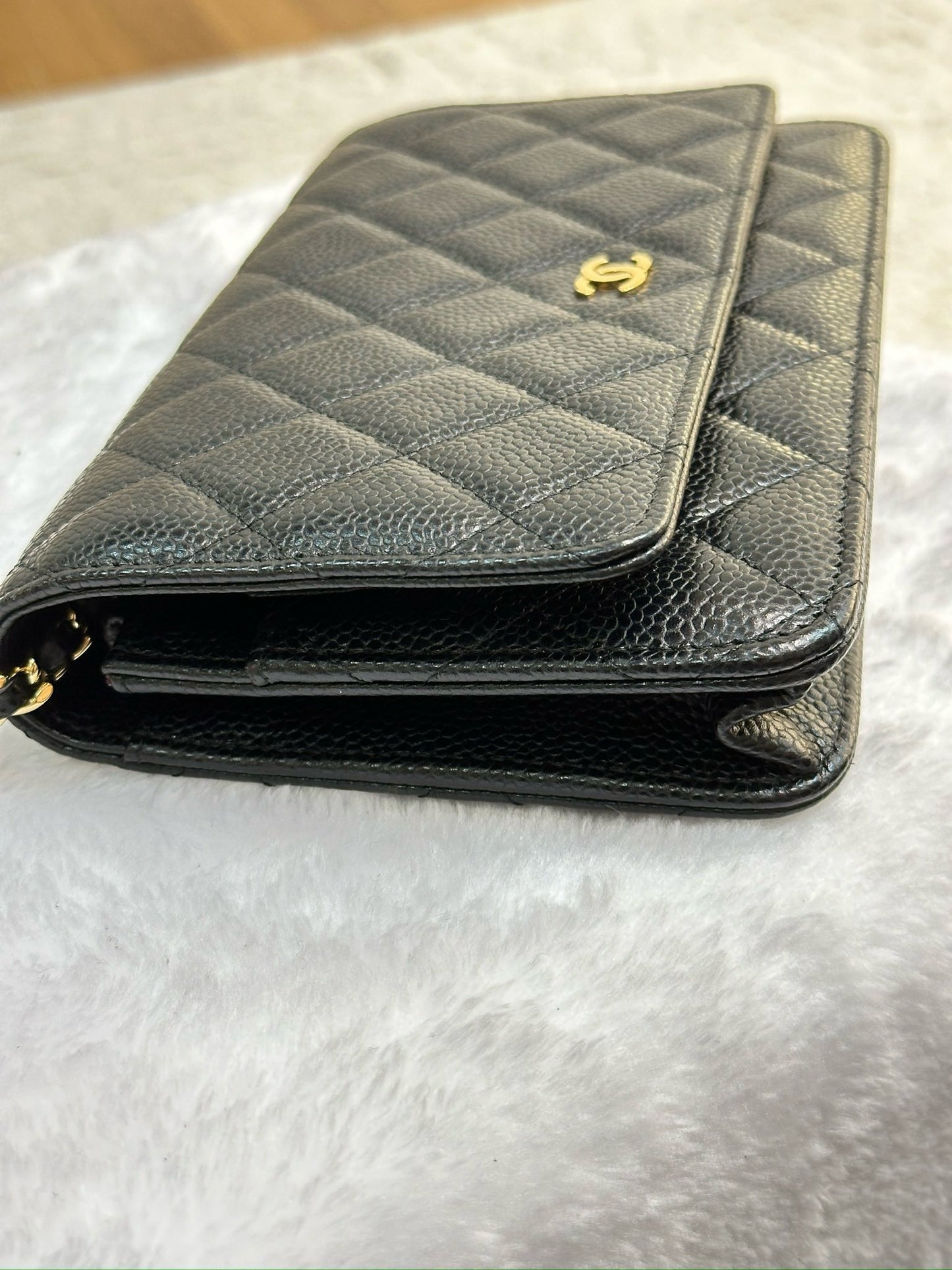 Chanel Classic Wallet on Chain Caviar Black GHW 24 Holo