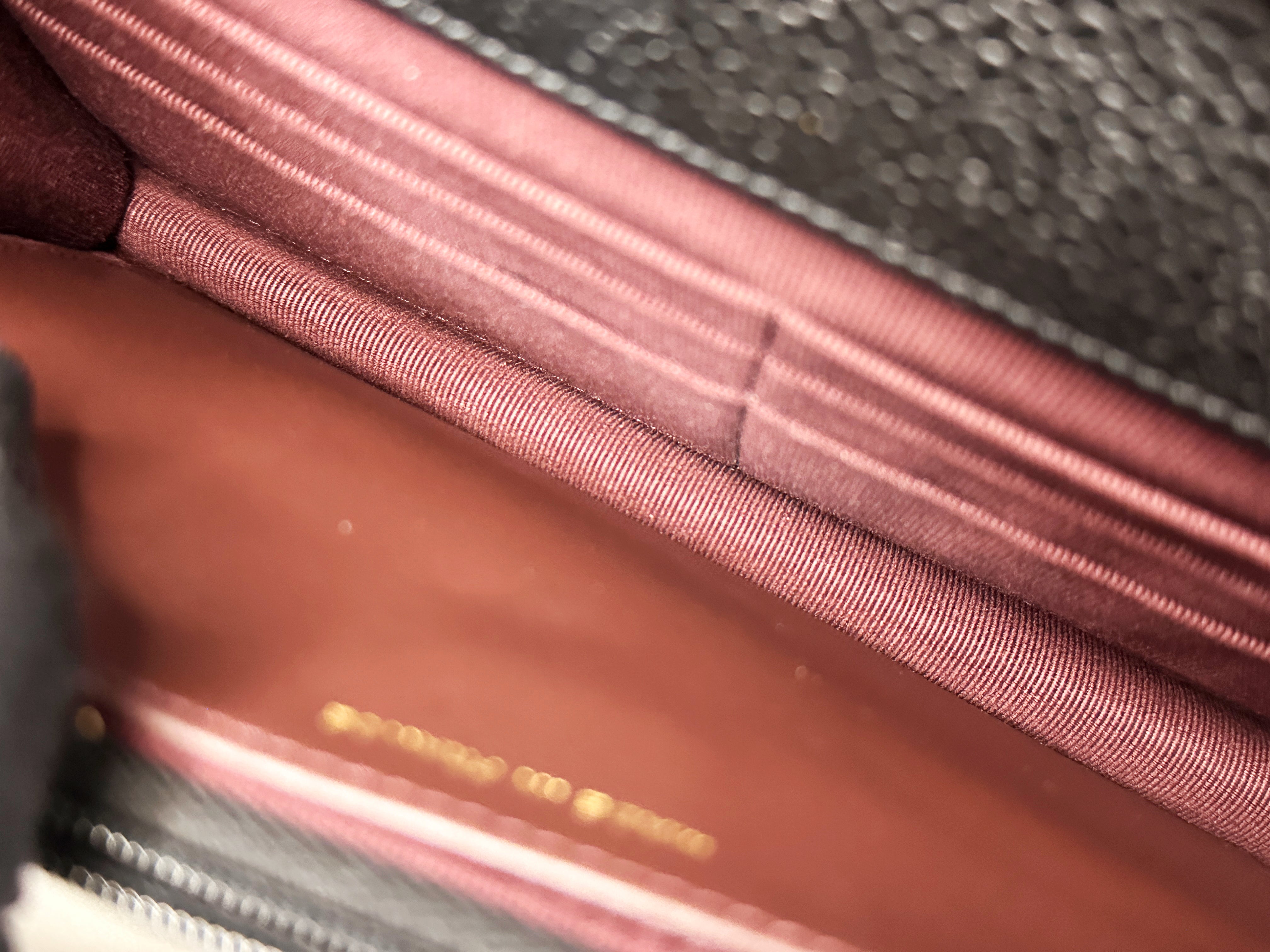 Chanel Classic Wallet on Chain Caviar Black GHW T876 microchip