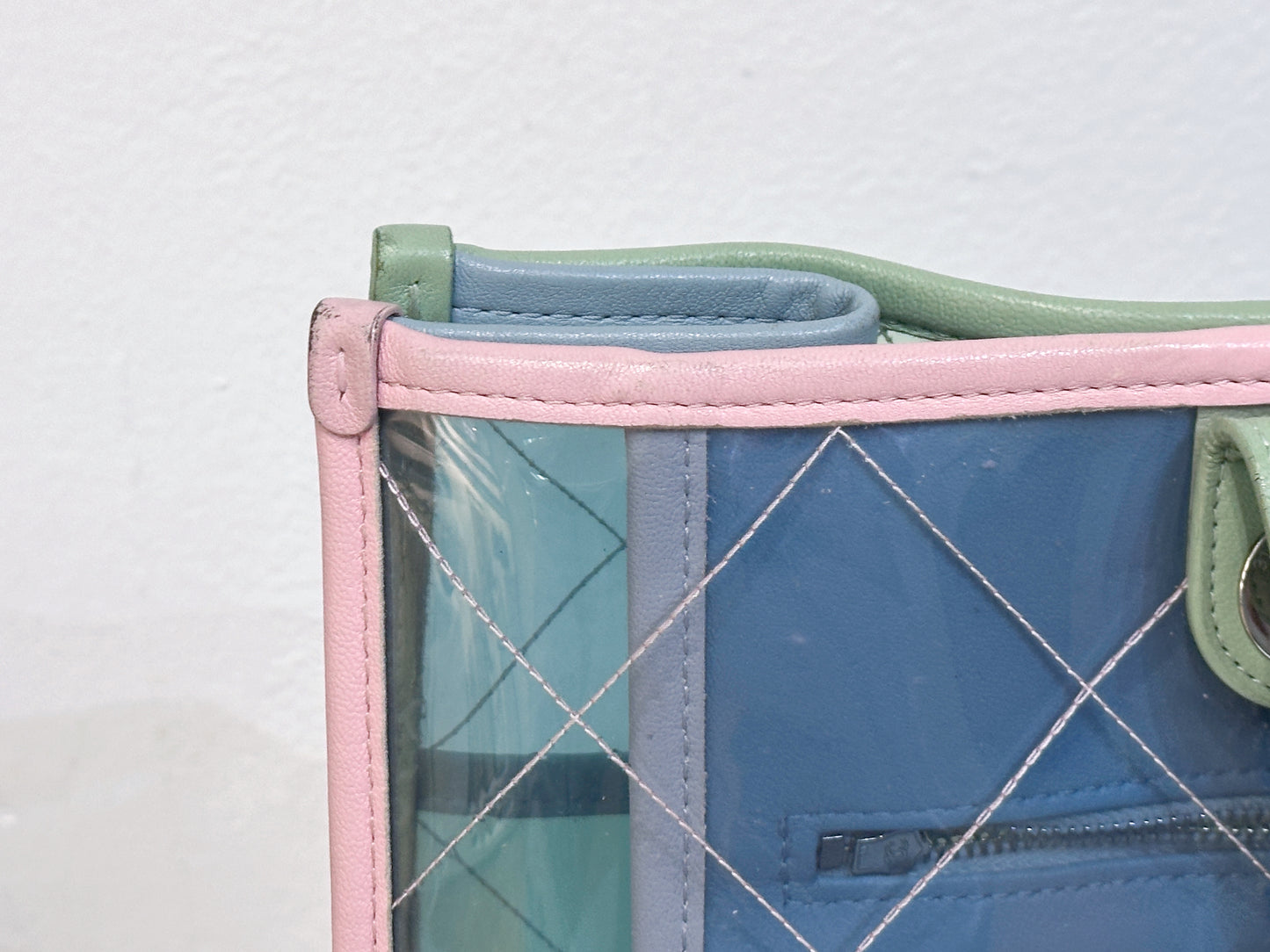 Chanel Coco Splash Bag Green/Pink/Blue 2584 holo card