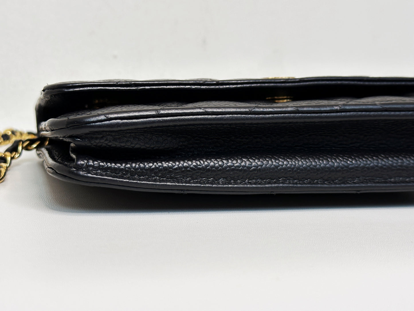 Chanel Classic Wallet on Chain Caviar Black GHW 2859 Holo card