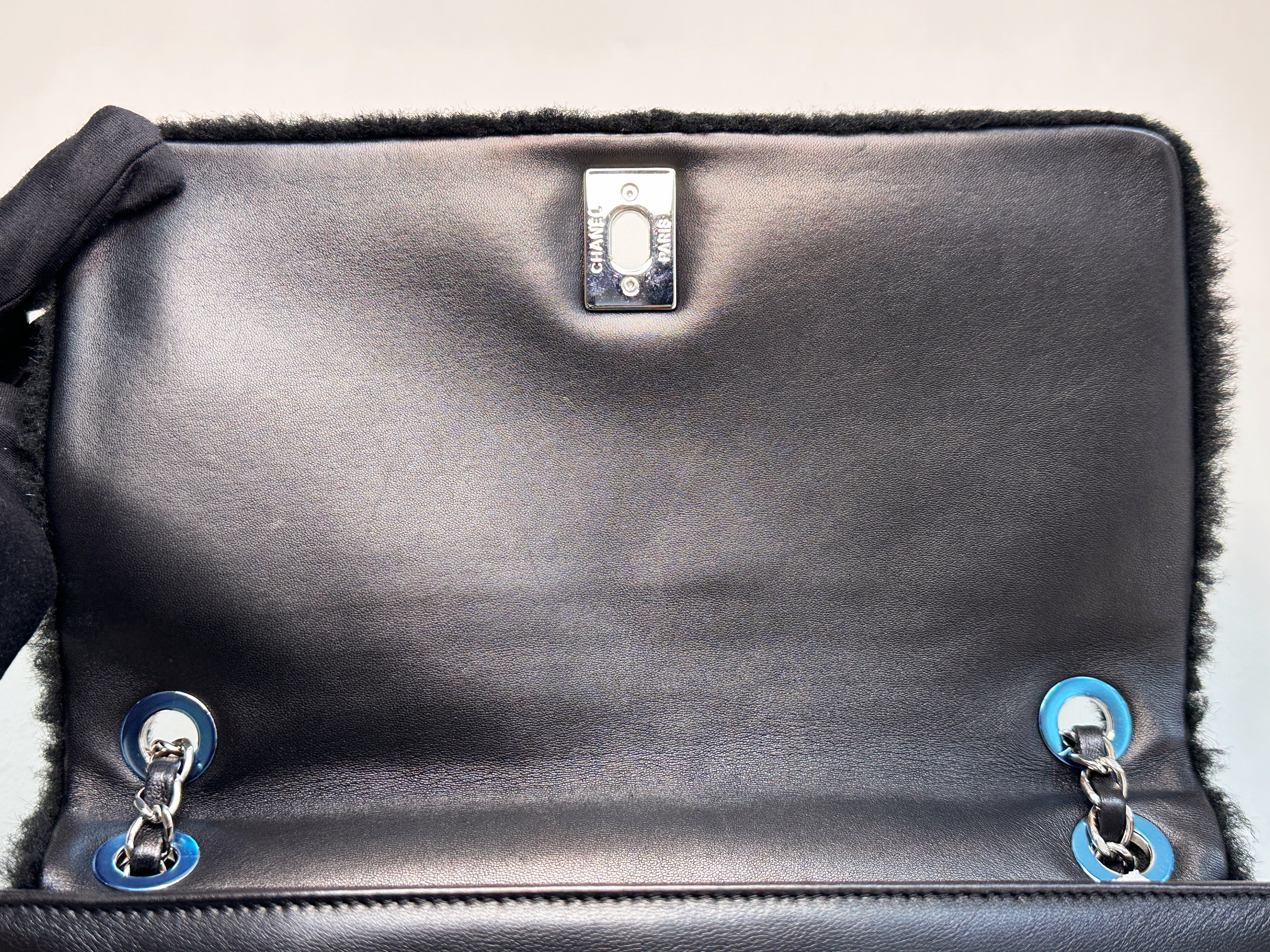 Chanel Medium Classic Flap Pop Art No. 5 Caption Comic Lambskin Black Multicolor Bag 2012 holo card