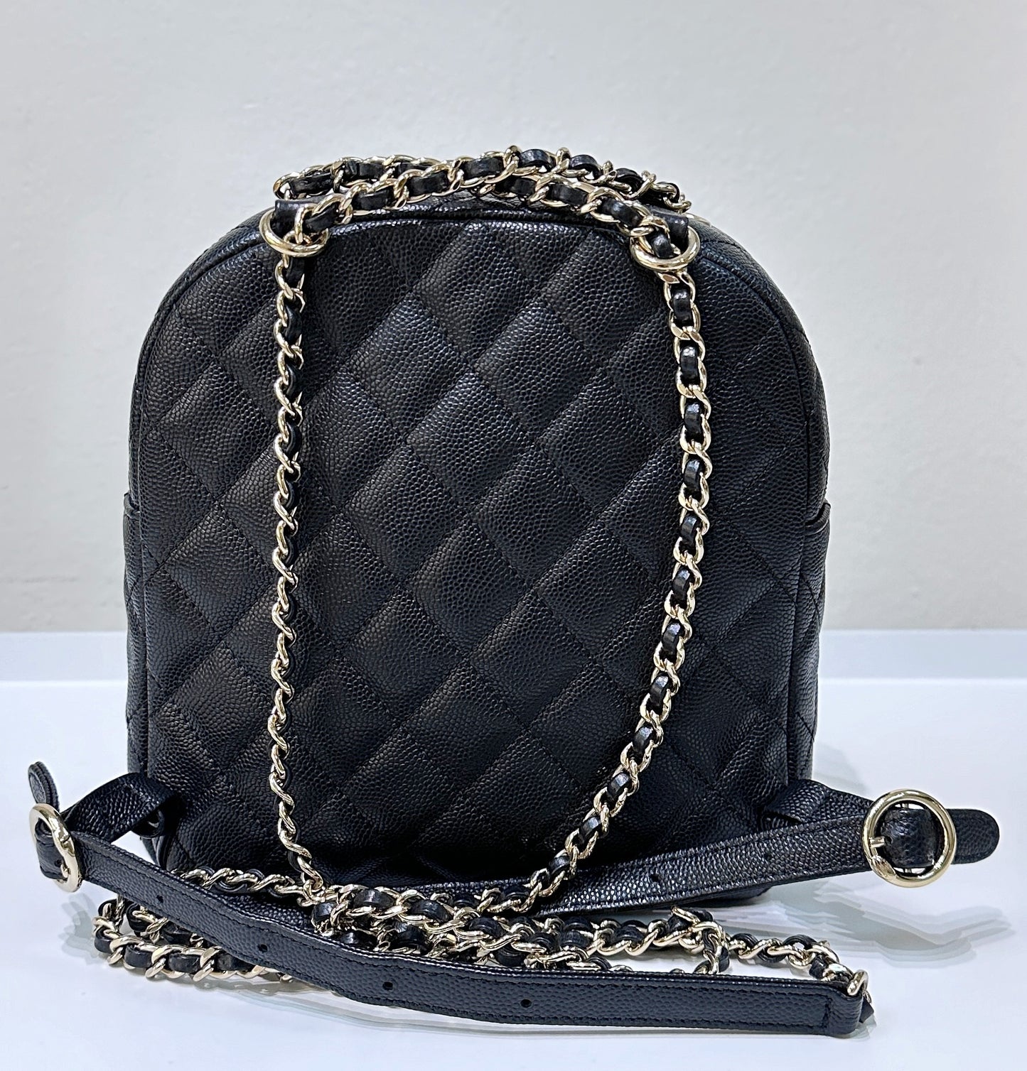 CHANEL Caviar Quilted Small CC Day Backpack Black